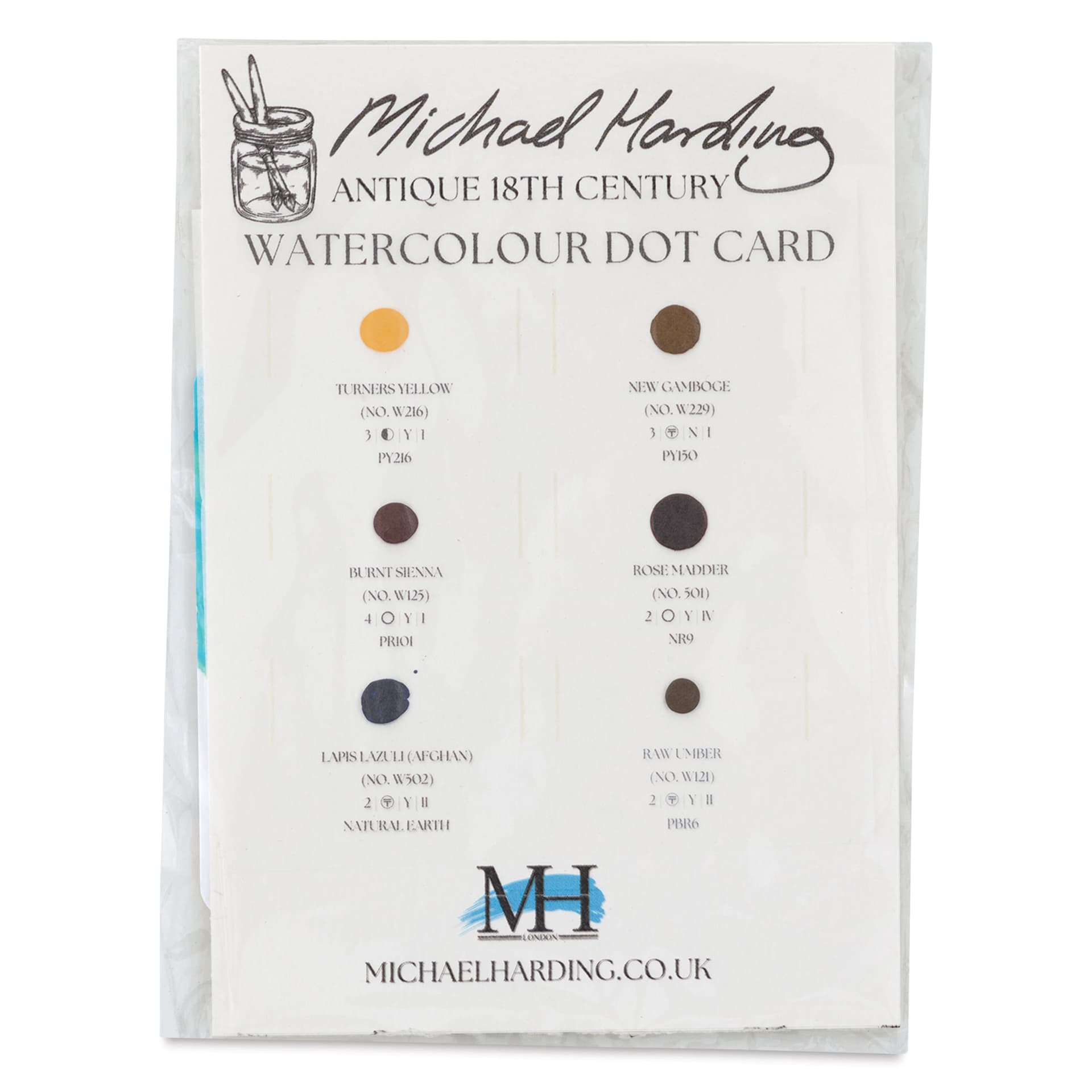 Michael Harding Artists Watercolor - Dot Card, 6 Colors, 18th Century Masters