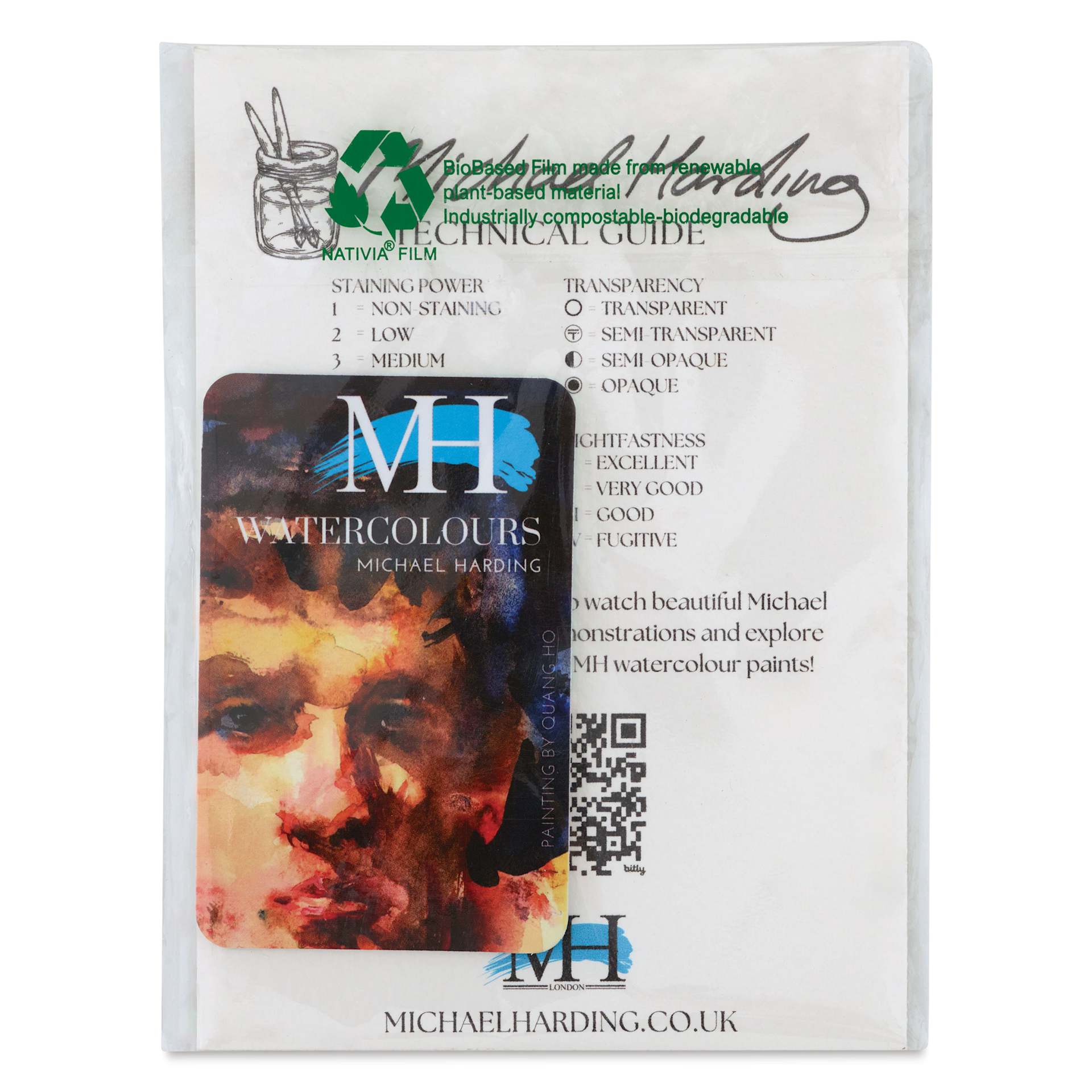 Michael Harding Artists Watercolor - Dot Card, 6 Colors, Granulation front of package