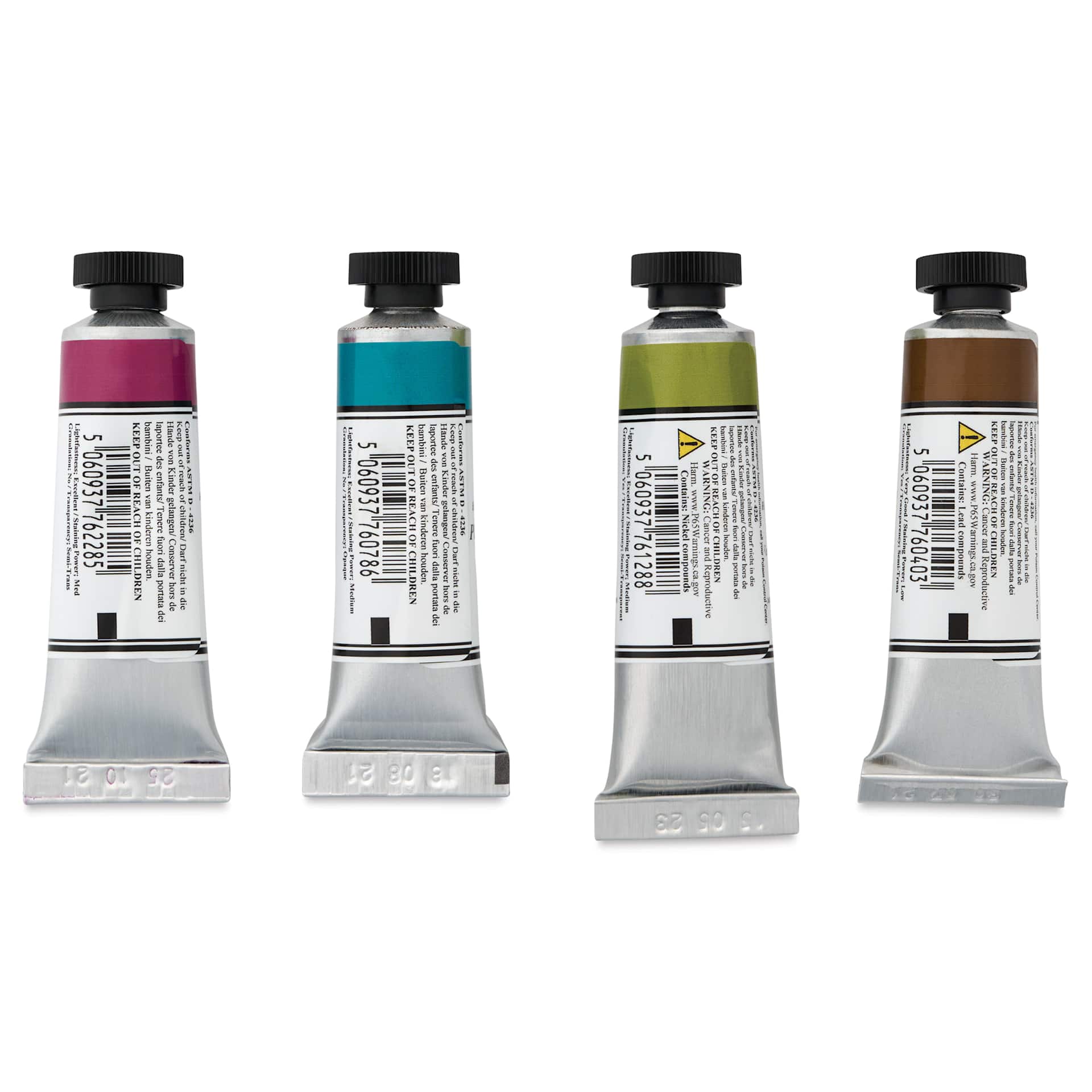 Michael Harding Artists Watercolors - Set of 4, Exploration, 15 ml tube back