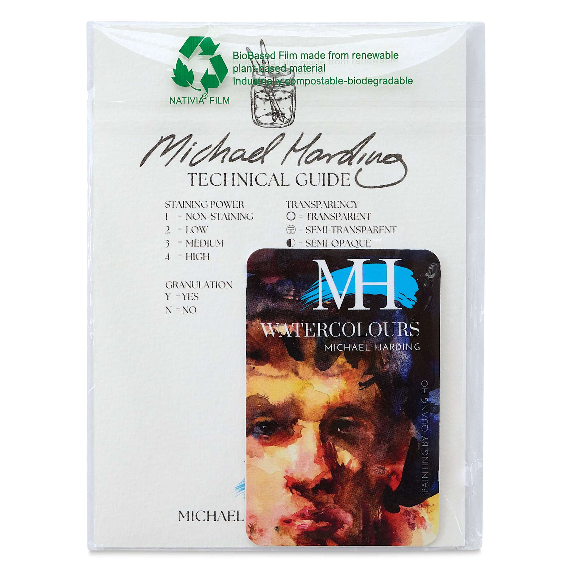 Michael Harding Artists Watercolor - Dot Card, 6 Colors, Opaque in package