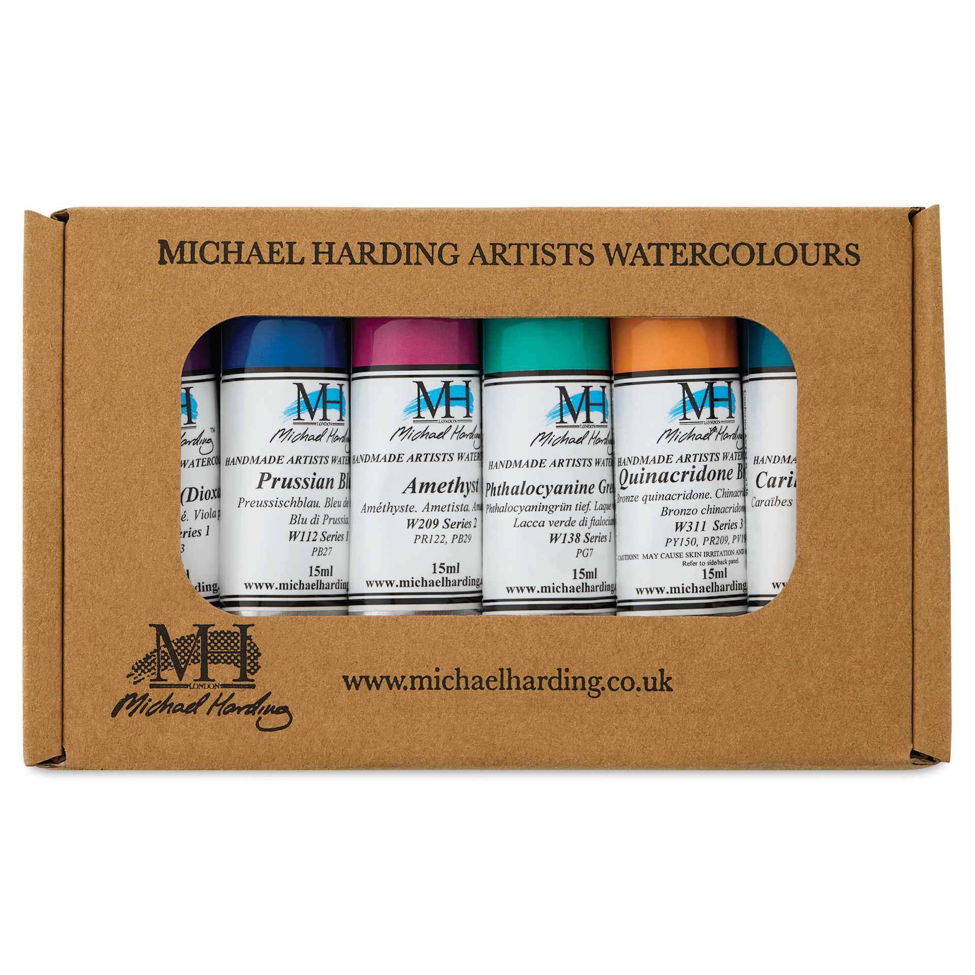 Michael Harding Artists Watercolors - Set of 6, Gem, 15 ml front of package