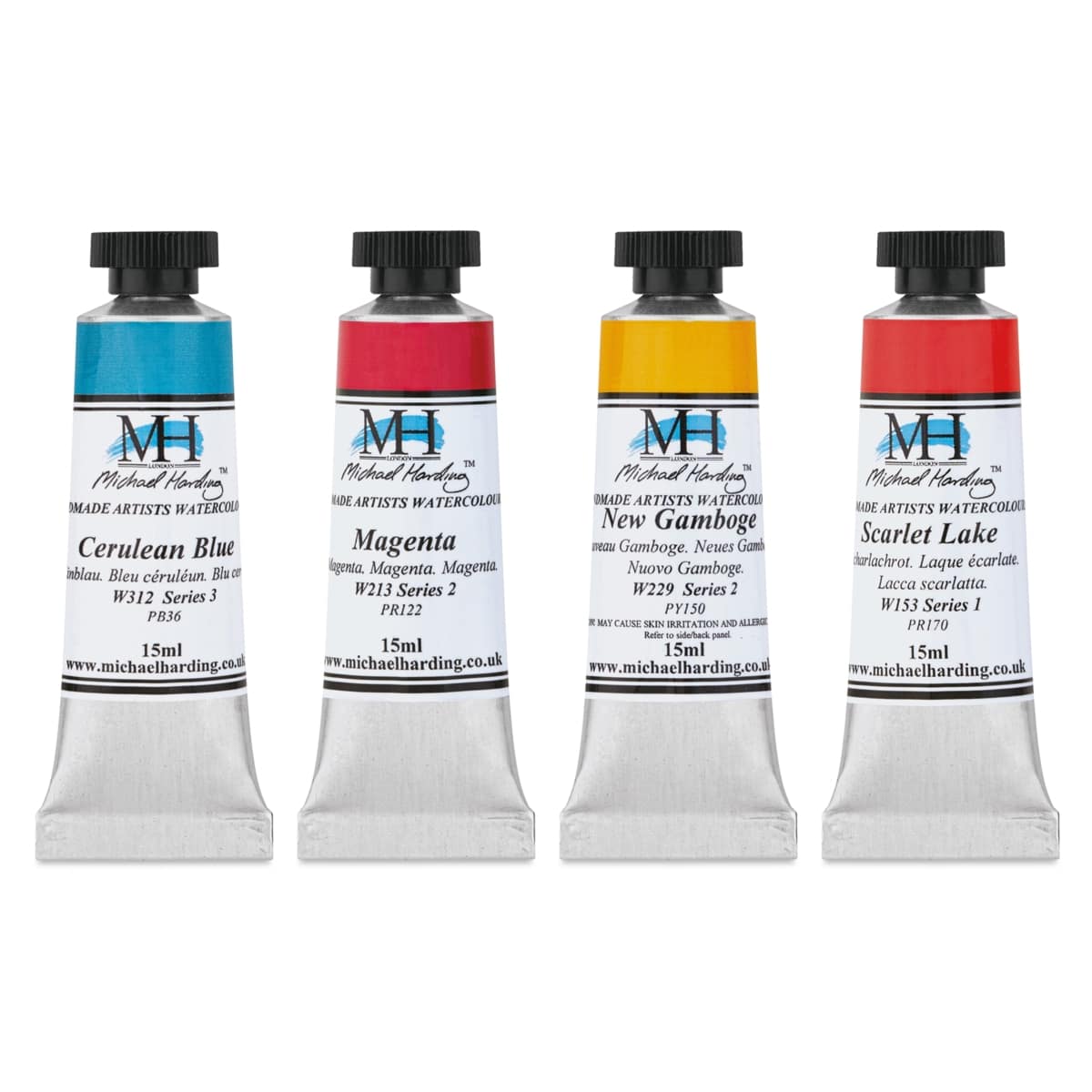 Michael Harding Artists Watercolors - Set of 4, Marlaine Michie Introductory, 15 ml
