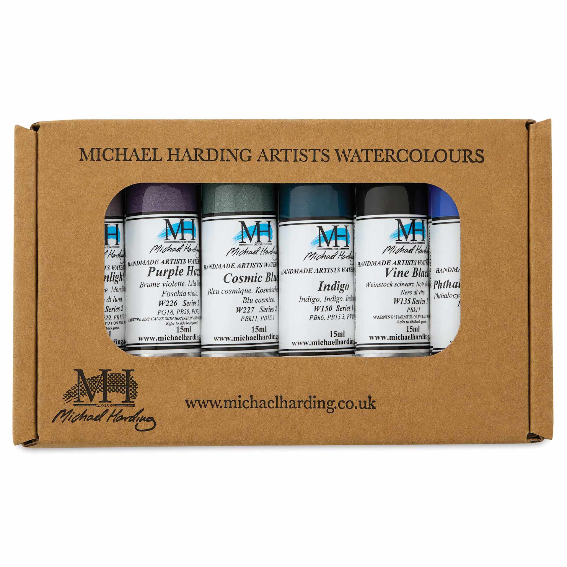 Michael Harding Artists Watercolors - Set of 6, Nocturne, 15 ml front of package