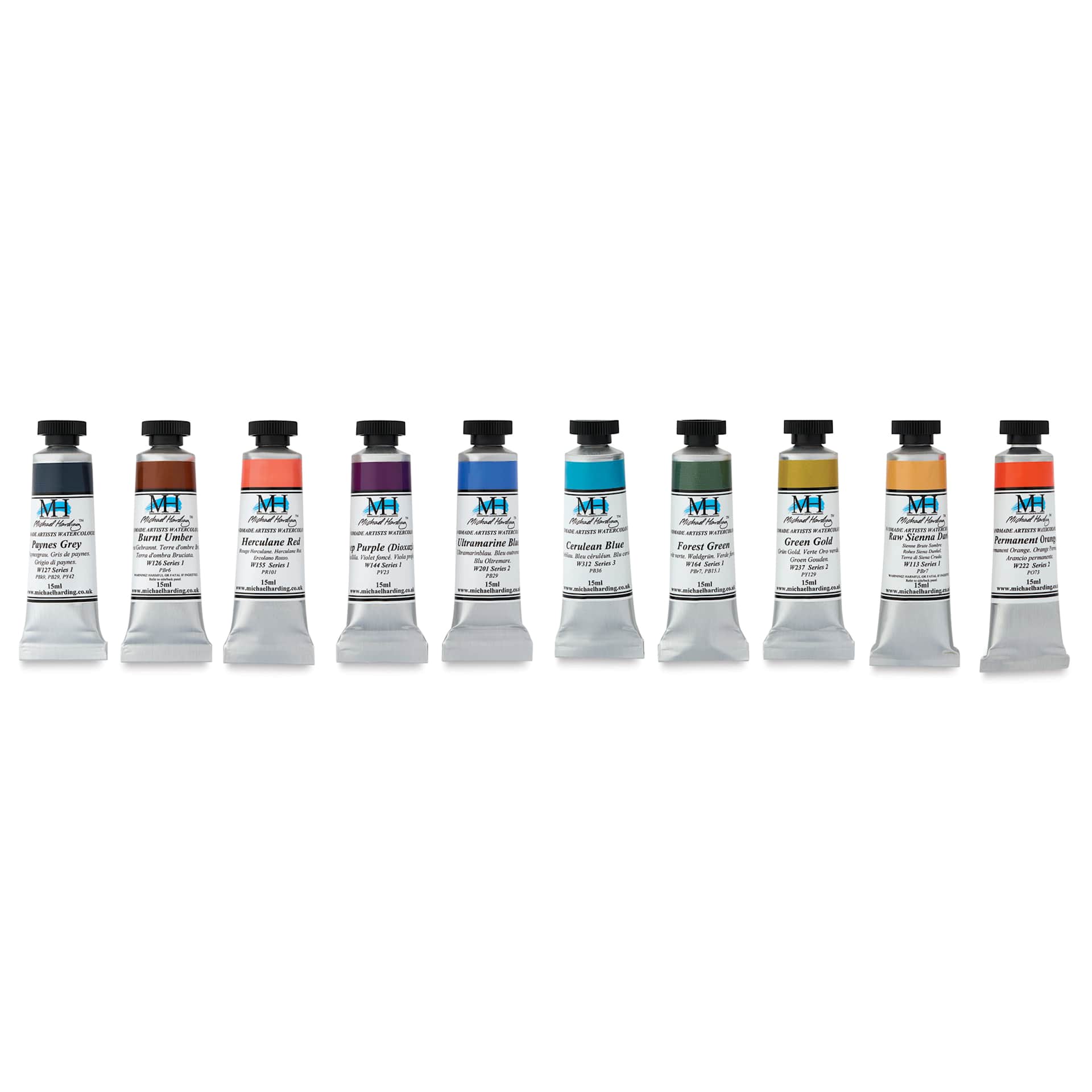 Michael Harding Artists Watercolors - Set of 10, Wild Nature, 15 ml