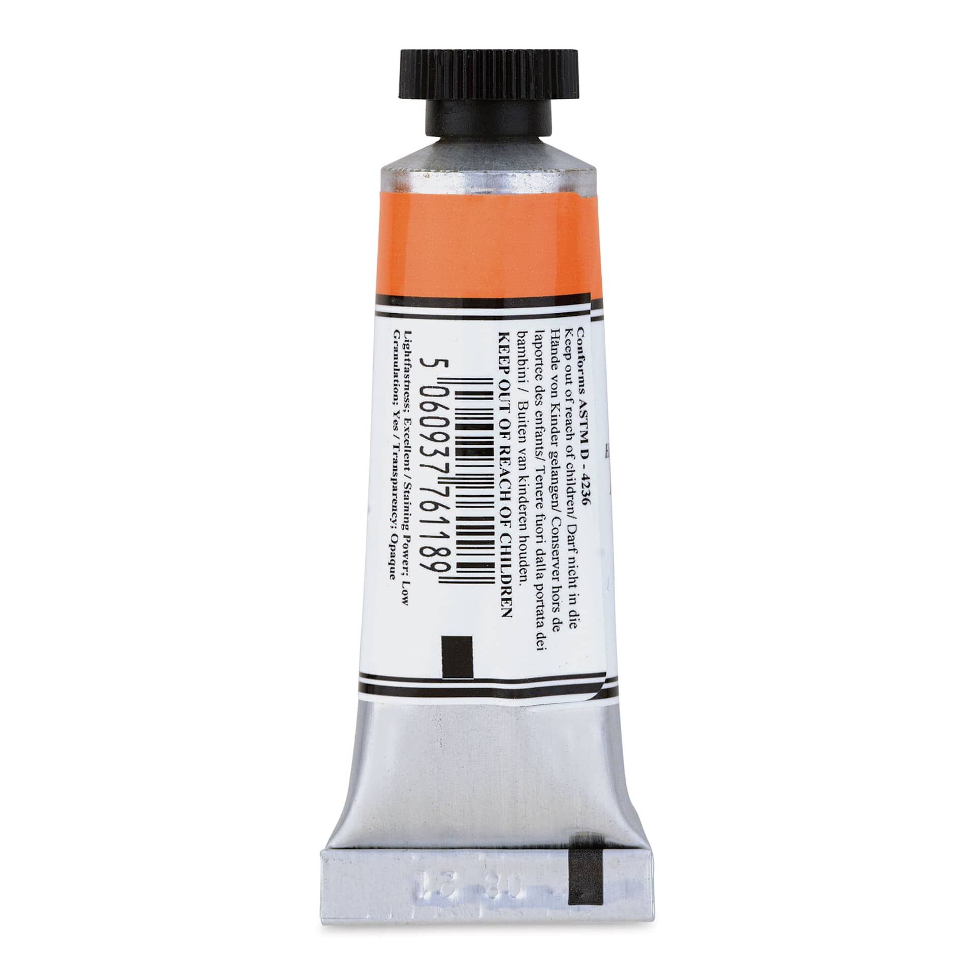 Michael Harding Artists Watercolor - Red Ochre of France, 15 ml back