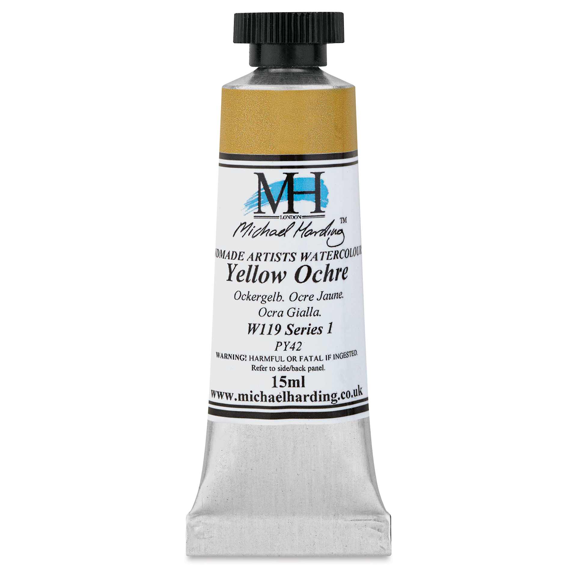Michael Harding Artists Watercolor - Yellow Ochre, 15 ml
