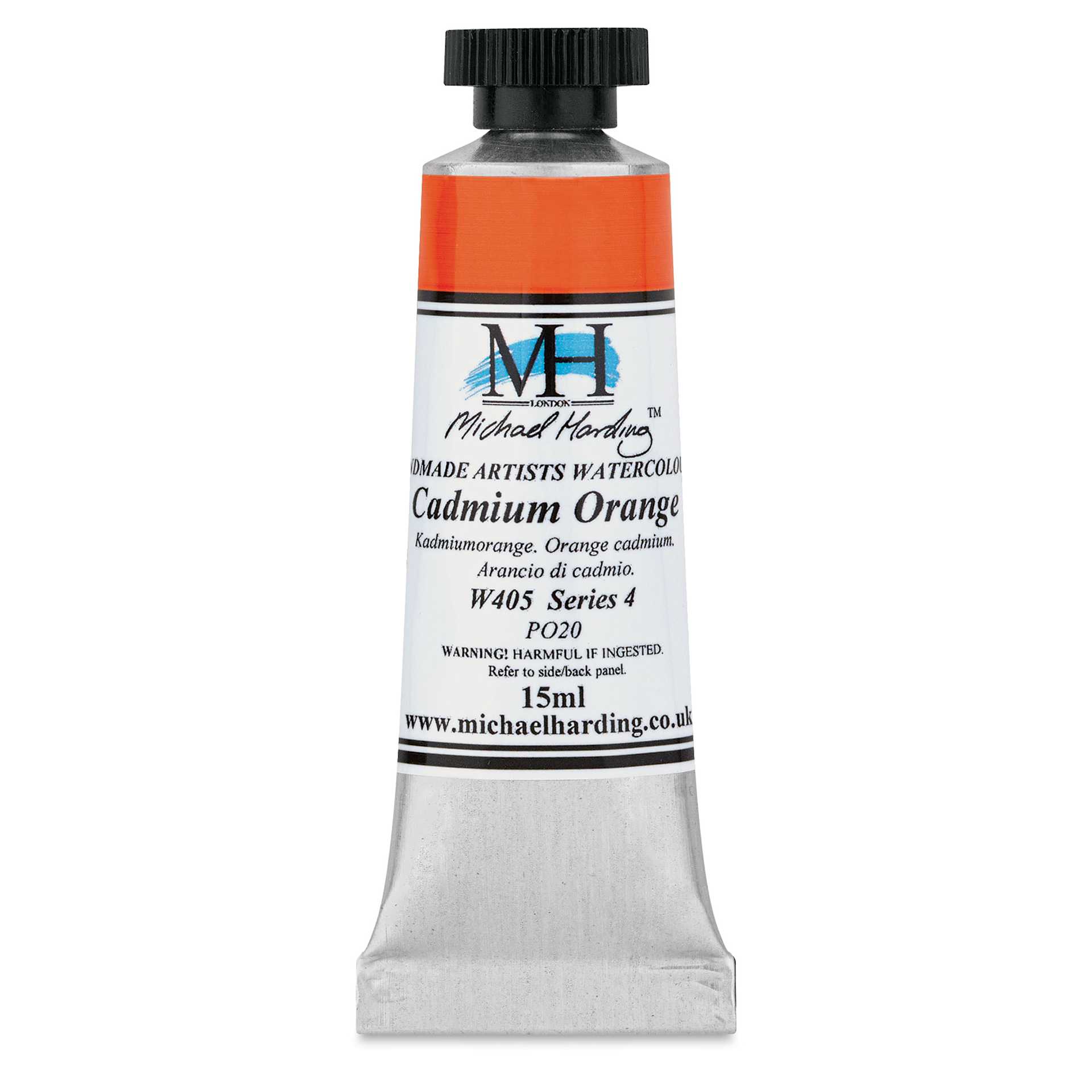Michael Harding Artists Watercolor - Cadmium Orange, 15 ml