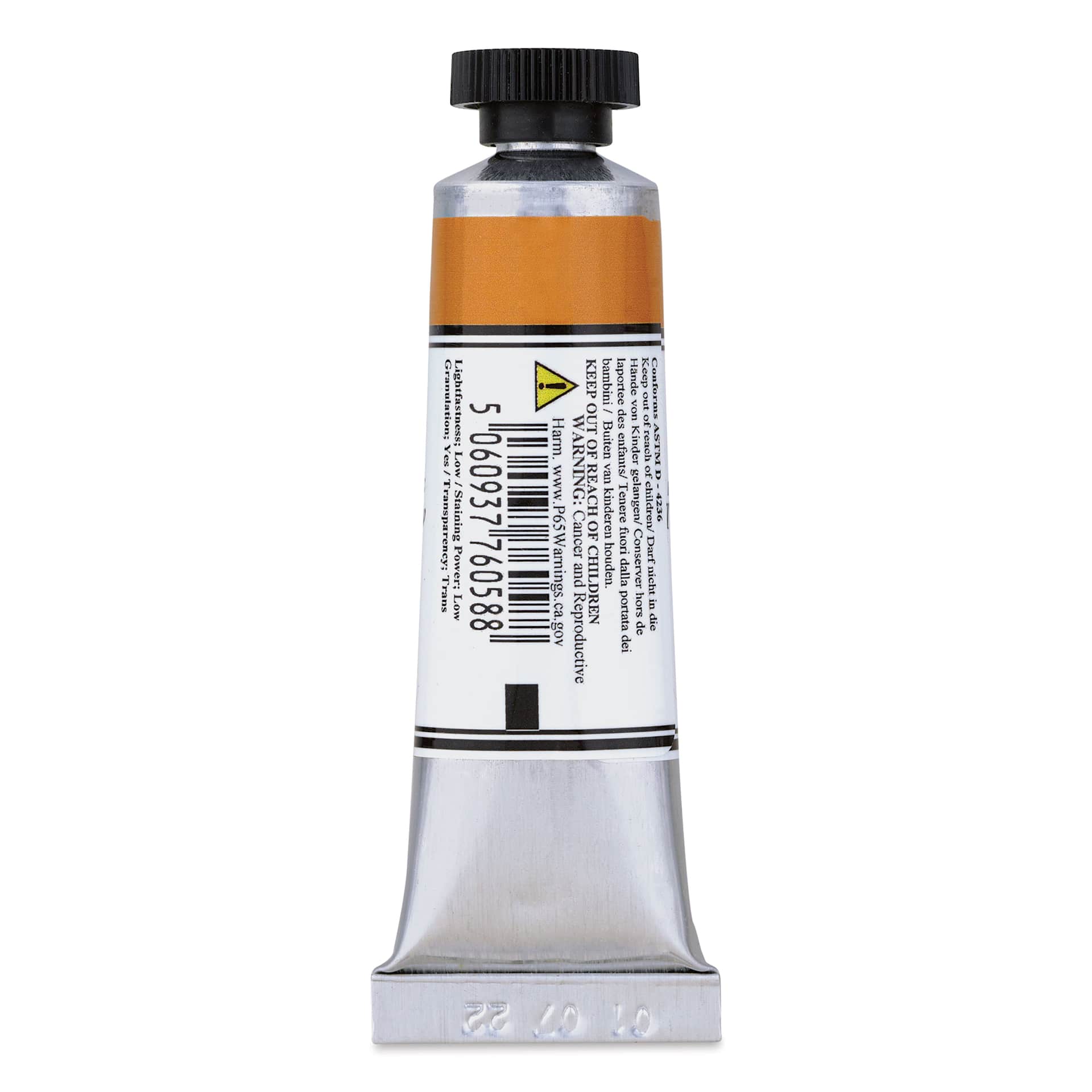 Michael Harding Artists Watercolor - Transparent Oxide Yellow, 15 ml back