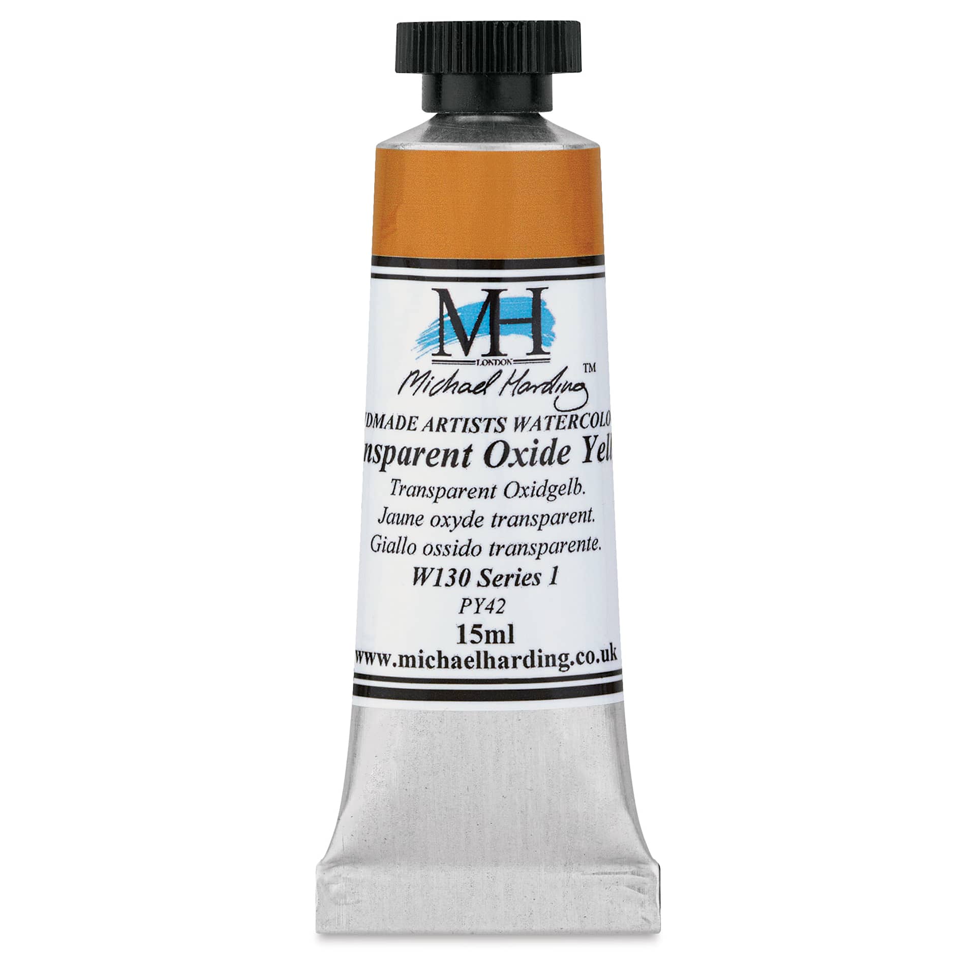 Michael Harding Artists Watercolor - Transparent Oxide Yellow, 15 ml