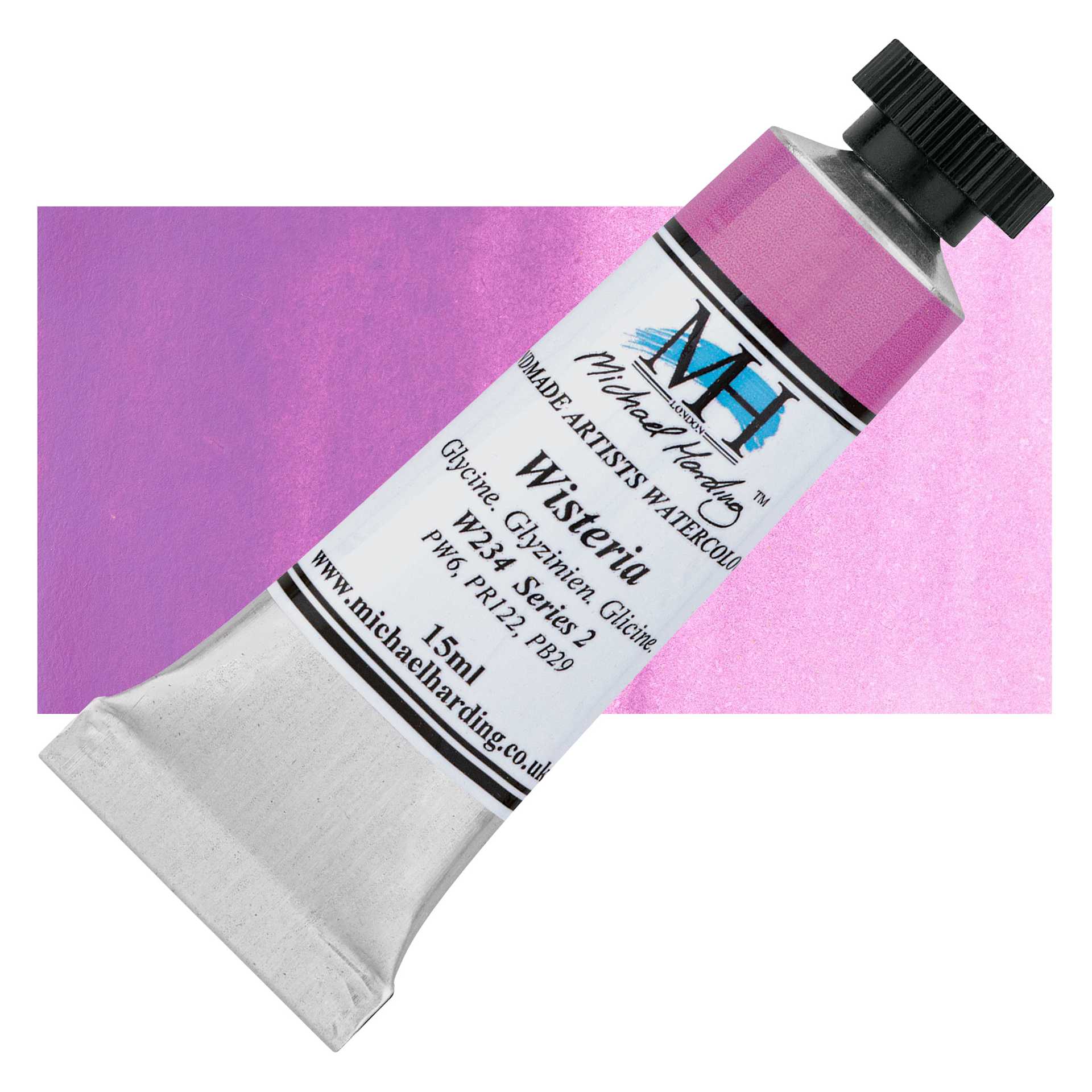Michael Harding Artists Watercolor - Wisteria, 15 ml tube and swatch