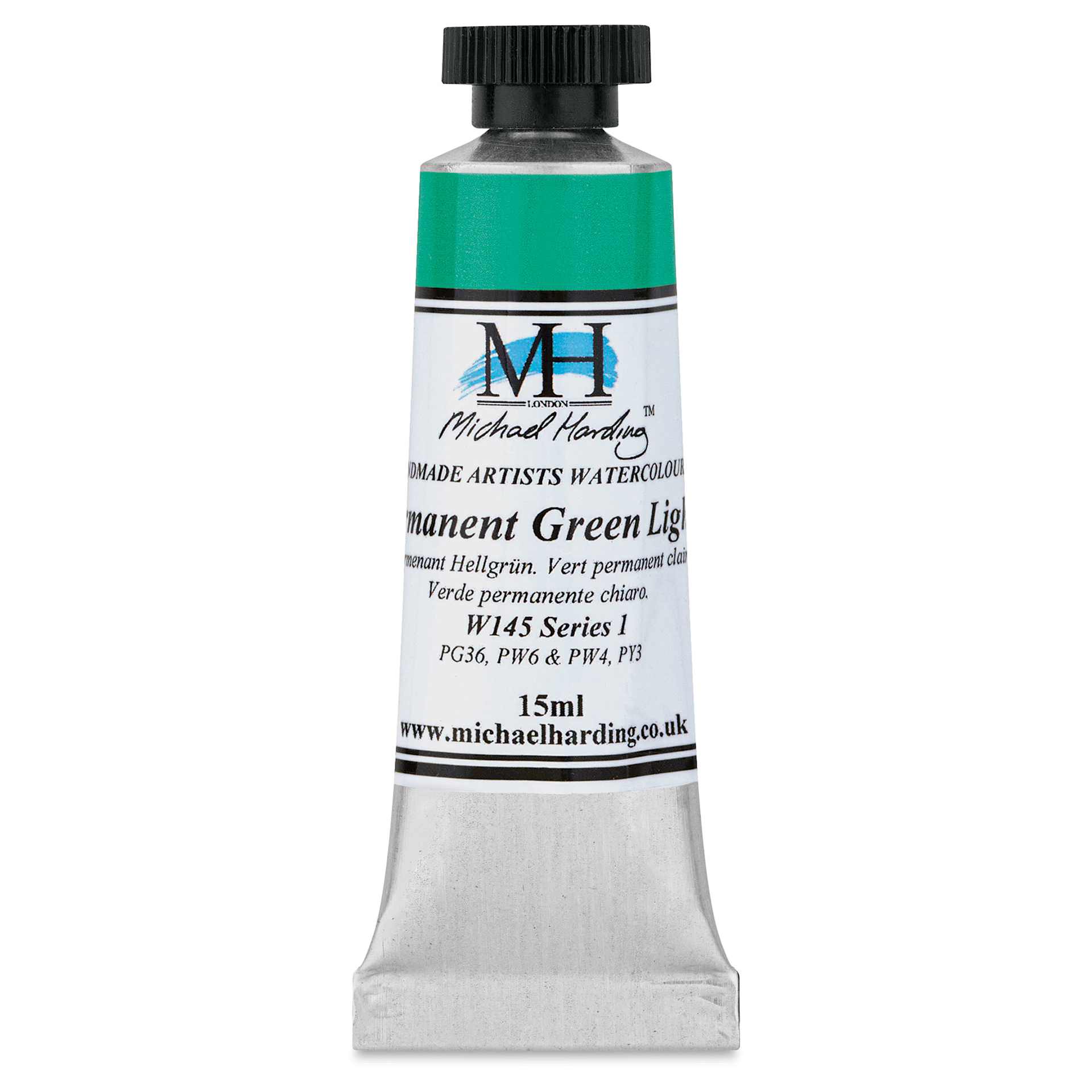 Michael Harding Artists Watercolor - Permanent Green Light, 15 ml