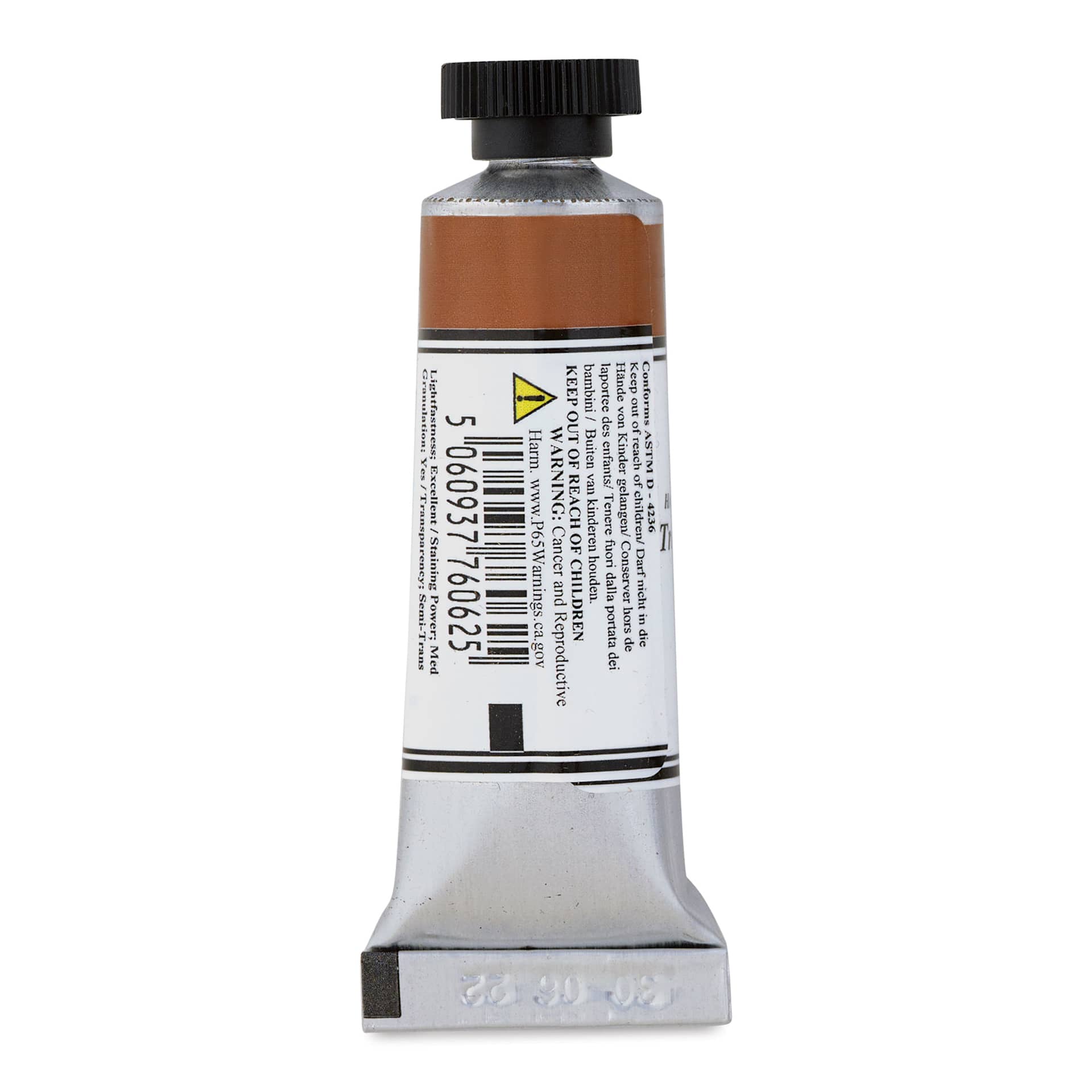 Michael Harding Artists Watercolor - Transparent Oxide Brown, 15 ml back