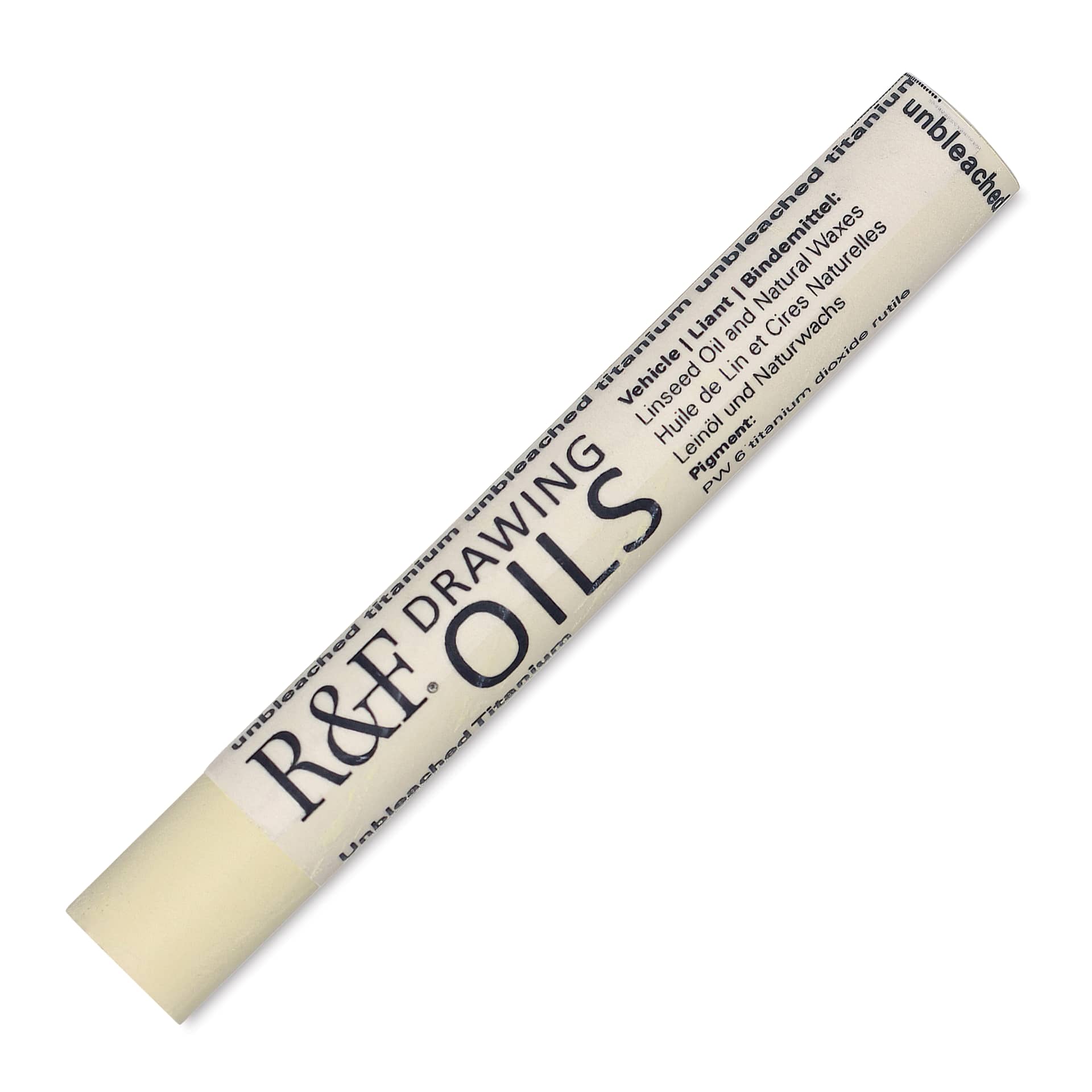R&F Drawing Oil Stick - Unbleached Titanium, 12 ml