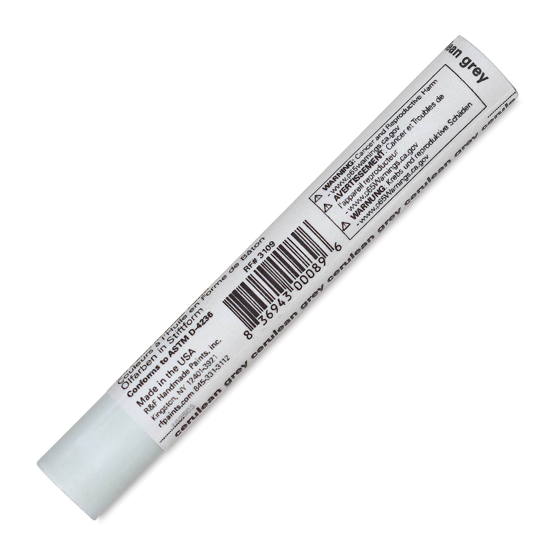 R&F Drawing Oil Stick - Cerulean Grey, 12 ml back