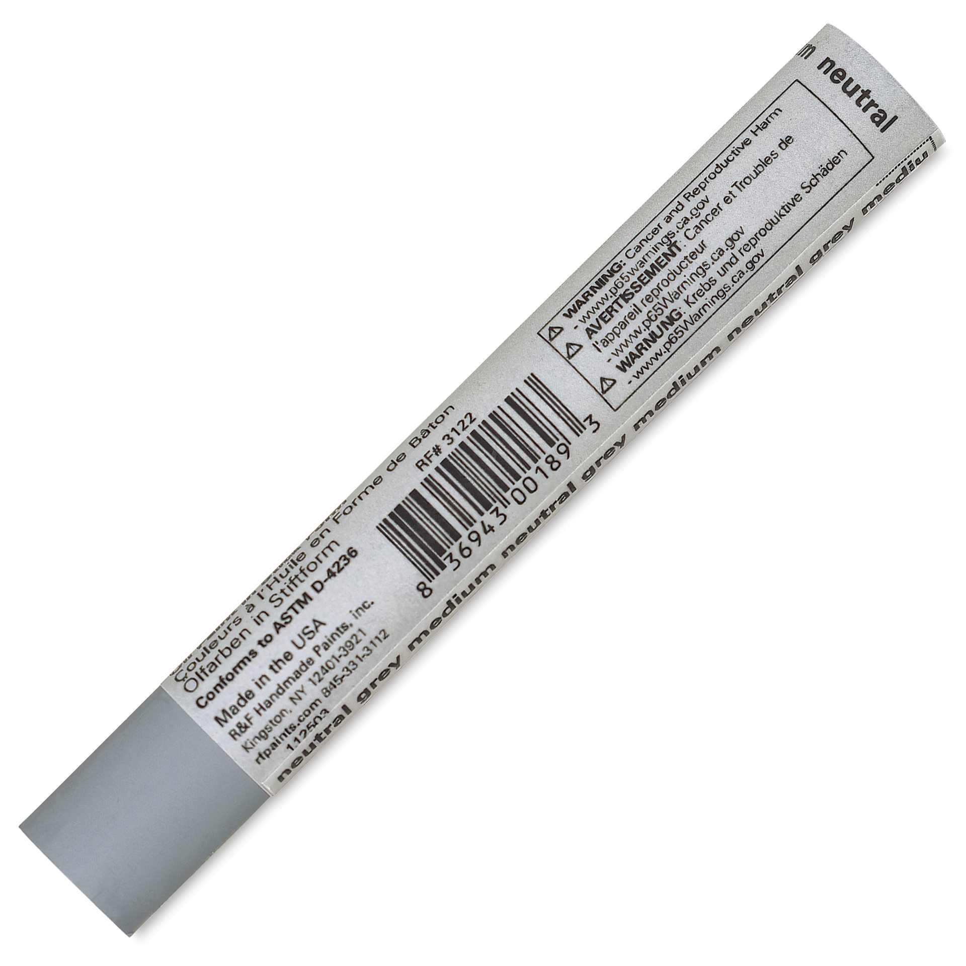 R&F Drawing Oil Stick - Neutral Grey Medium, 12 ml