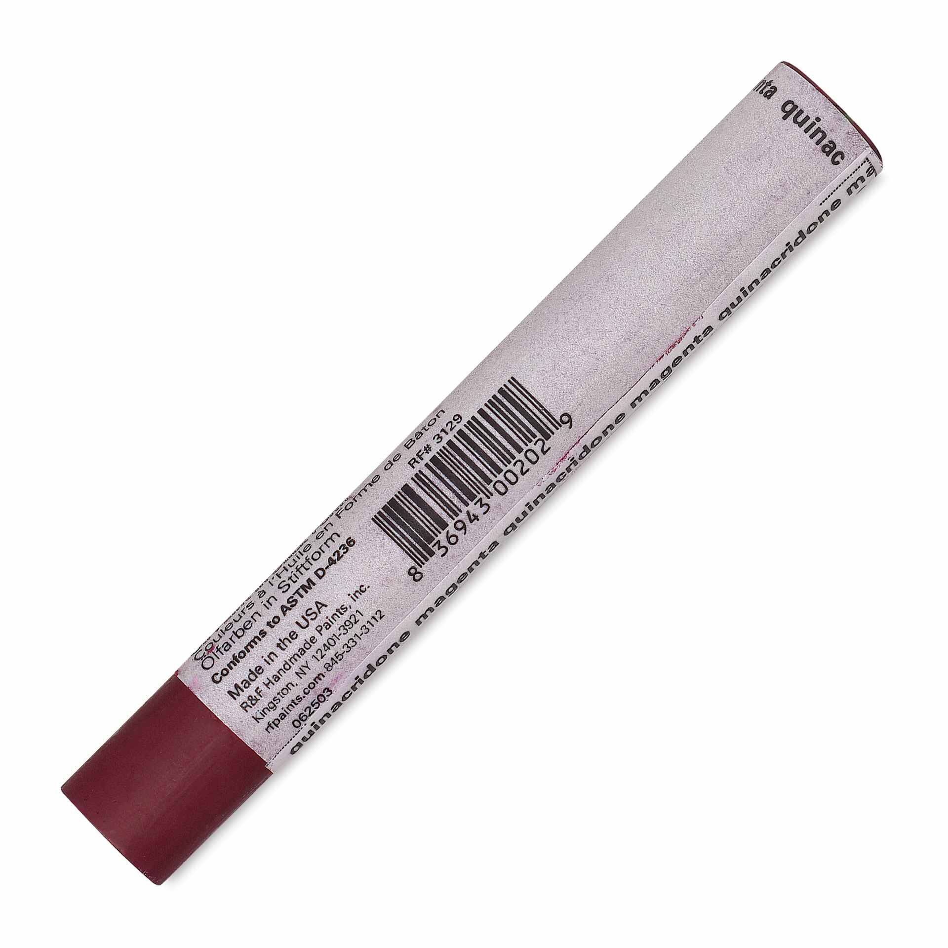 R&F Drawing Oil Stick - Quinacridone Magenta, 12 ml back