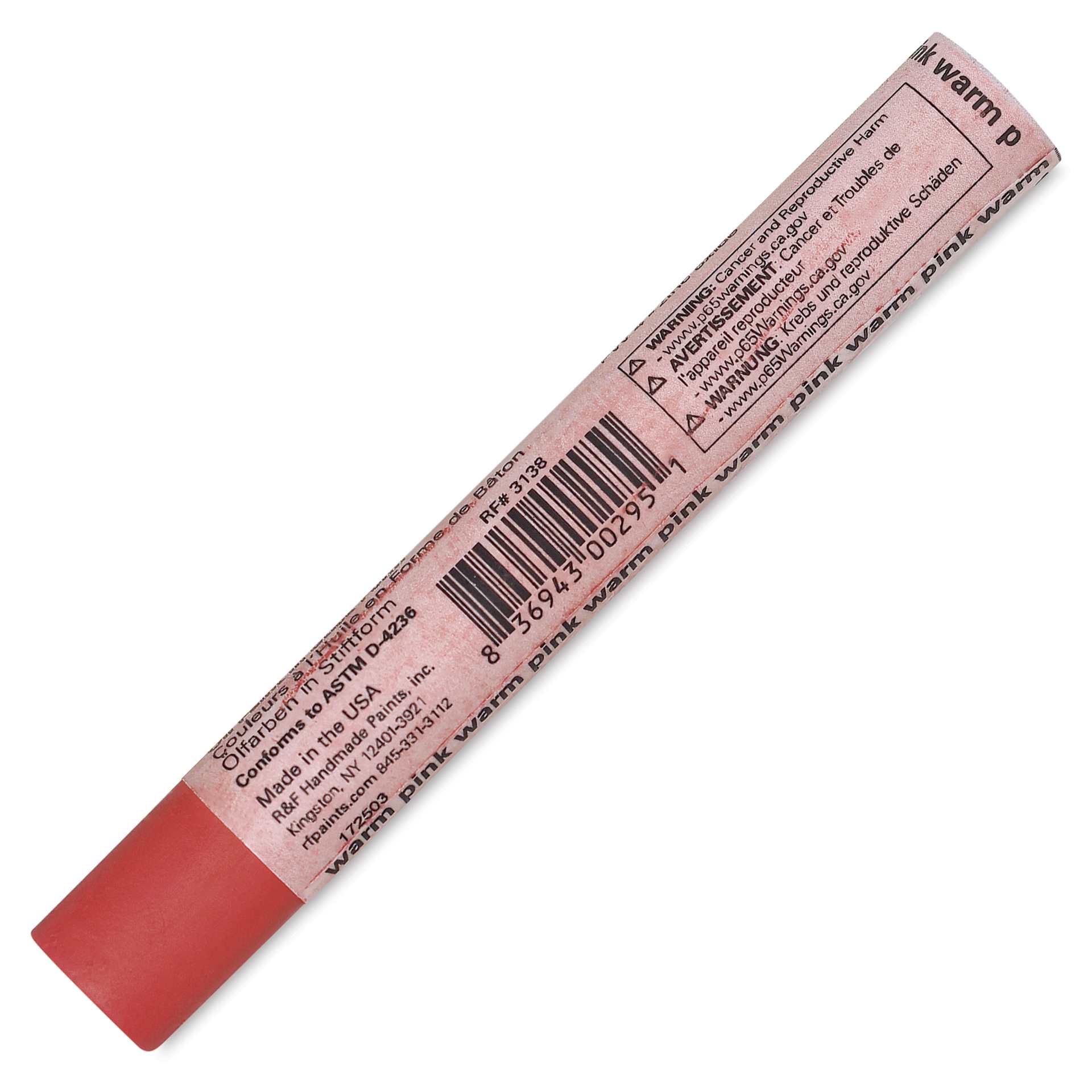 R&F Drawing Oil Stick - Warm Pink, 12 ml