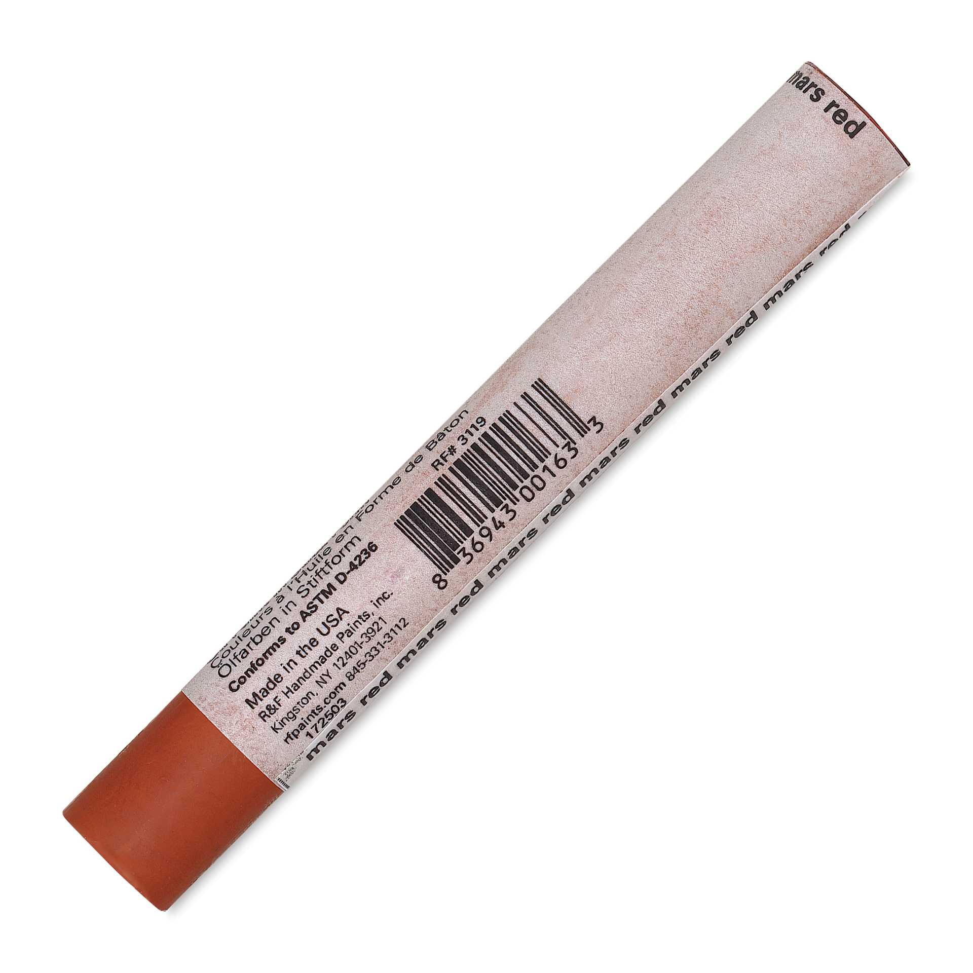 R&F Drawing Oil Stick - Mars Red, 12 ml back