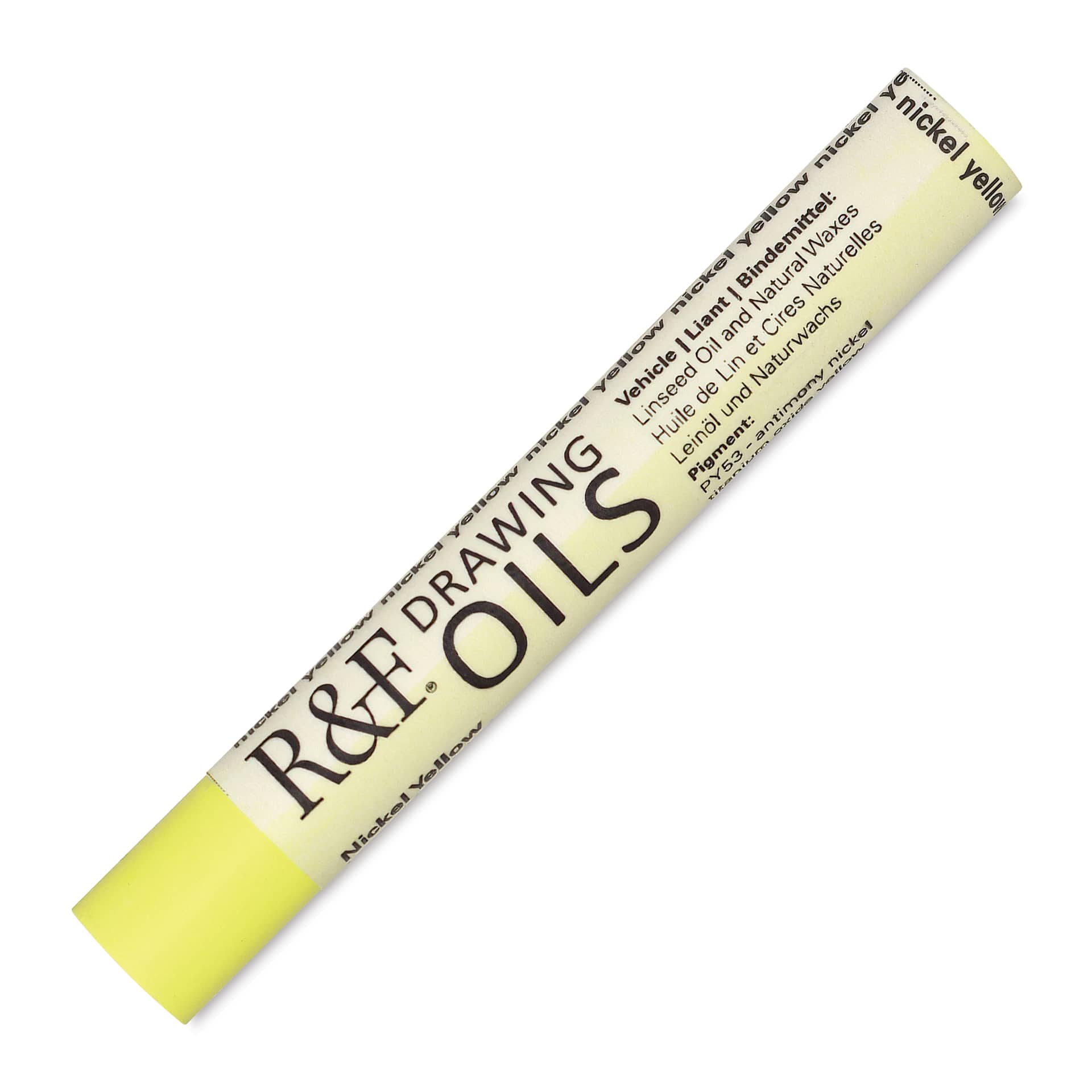 R&F Drawing Oil Stick - Nickel Yellow, 12 ml