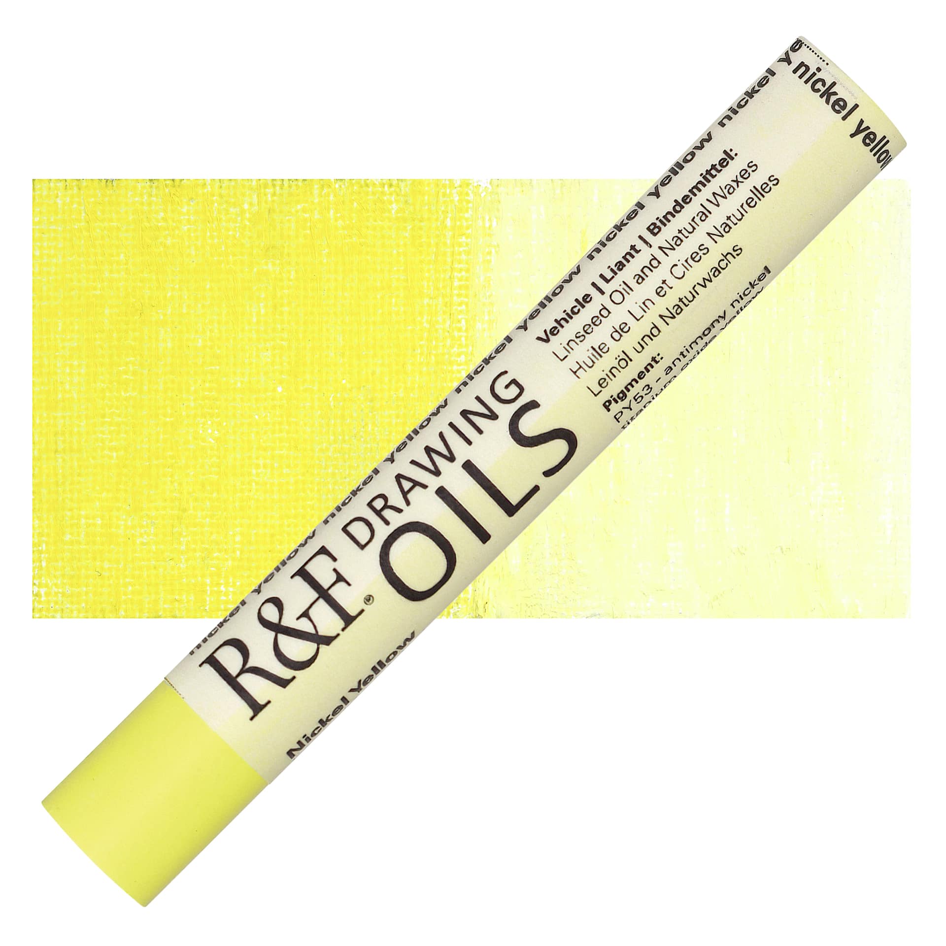 R&F Drawing Oil Stick - Nickel Yellow, 12 ml