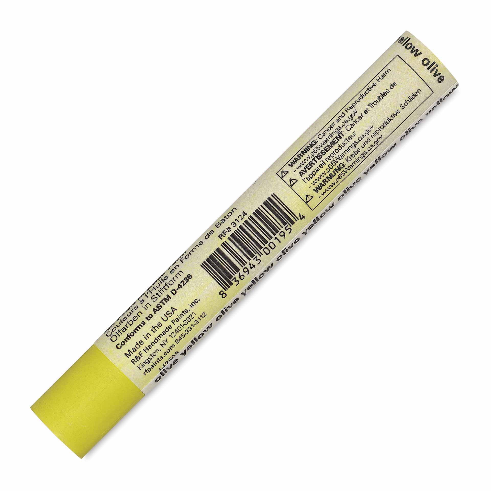 R&F Drawing Oil Stick - Olive Yellow, 12 ml back