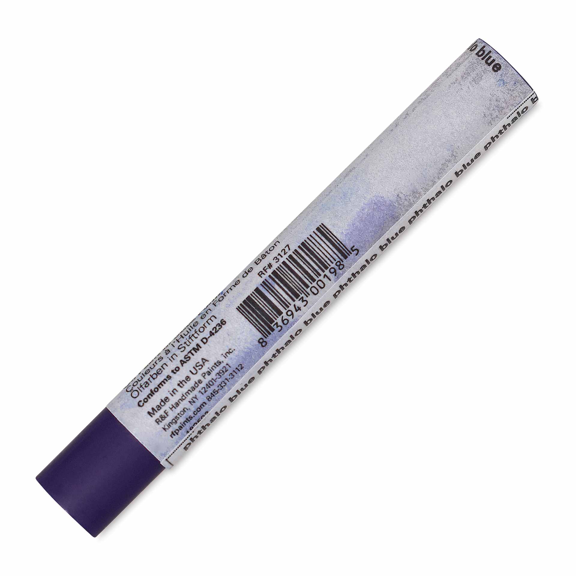 R&F Drawing Oil Stick - Phthalo Blue, 12 ml back