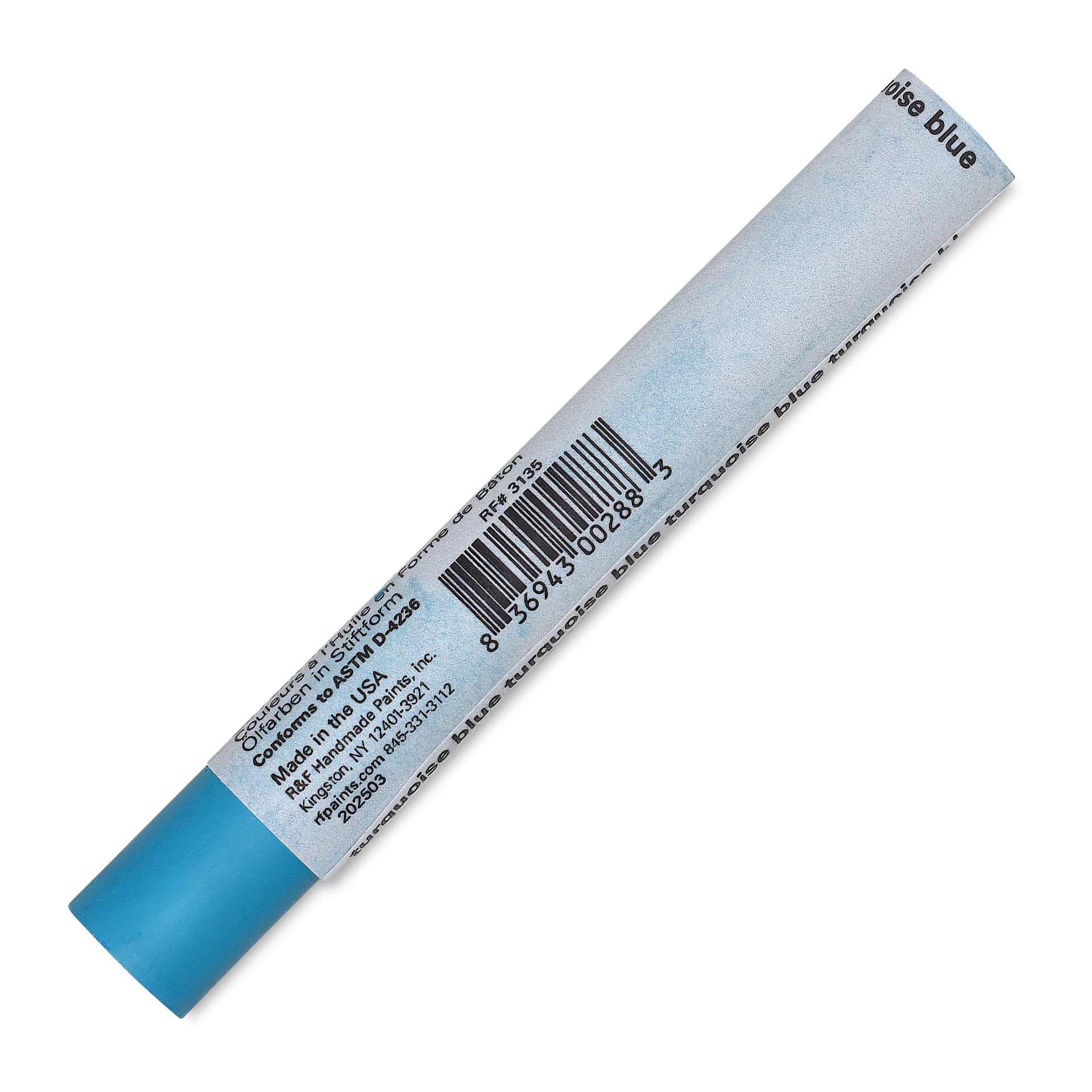 R&F Drawing Oil Stick - Turquoise Blue, 12 ml back