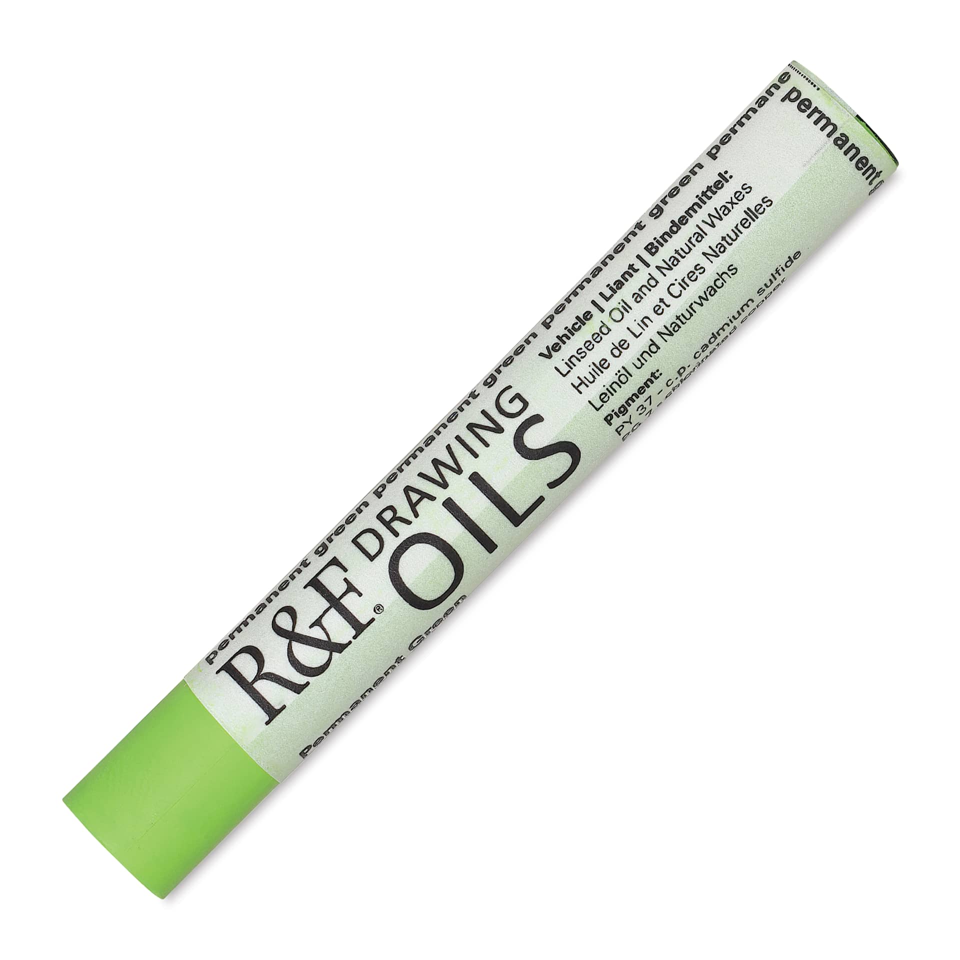 R&F Drawing Oil Stick - Permanent Green, 12 ml