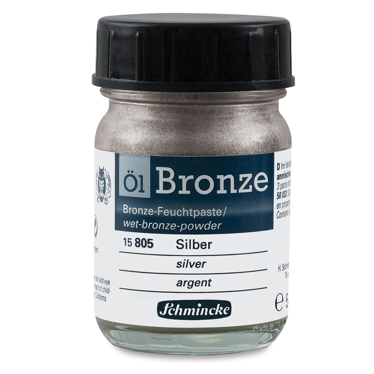 Schmincke Oil Bronze - Silver, 50 ml bottle