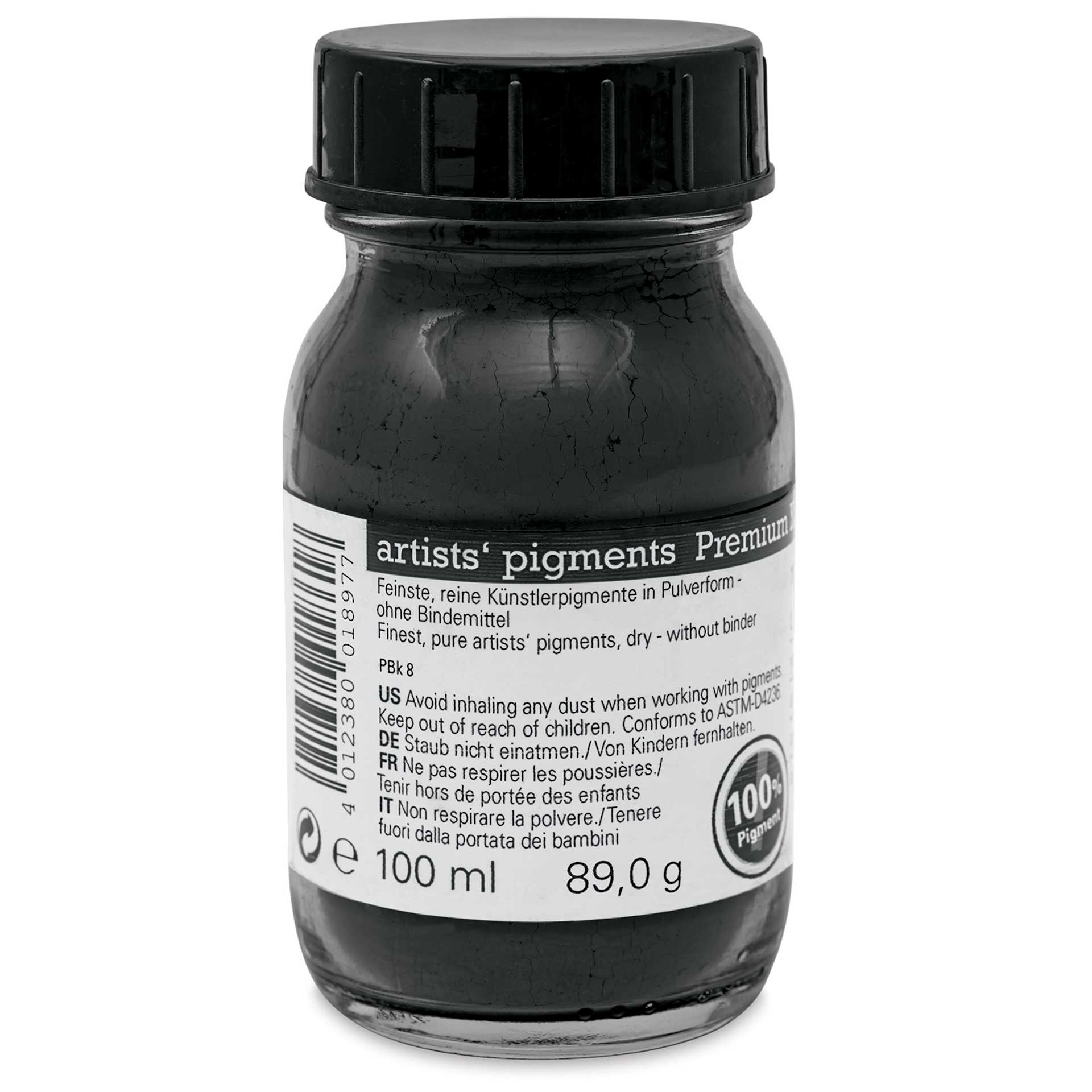 Schmincke Pigment - Vine Black, 100 ml Jar back