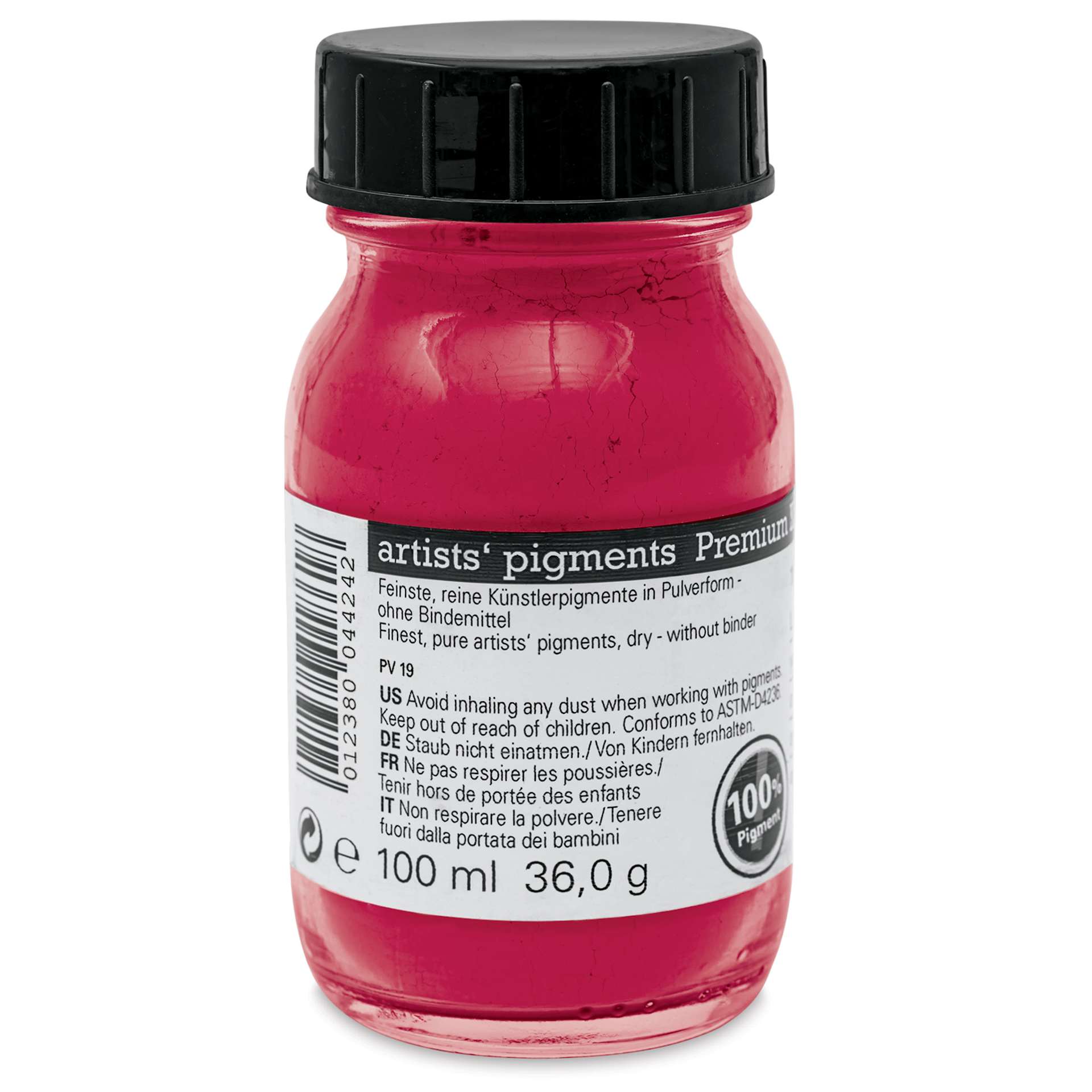 Schmincke Pigment - Carmine, 100 ml Jar back