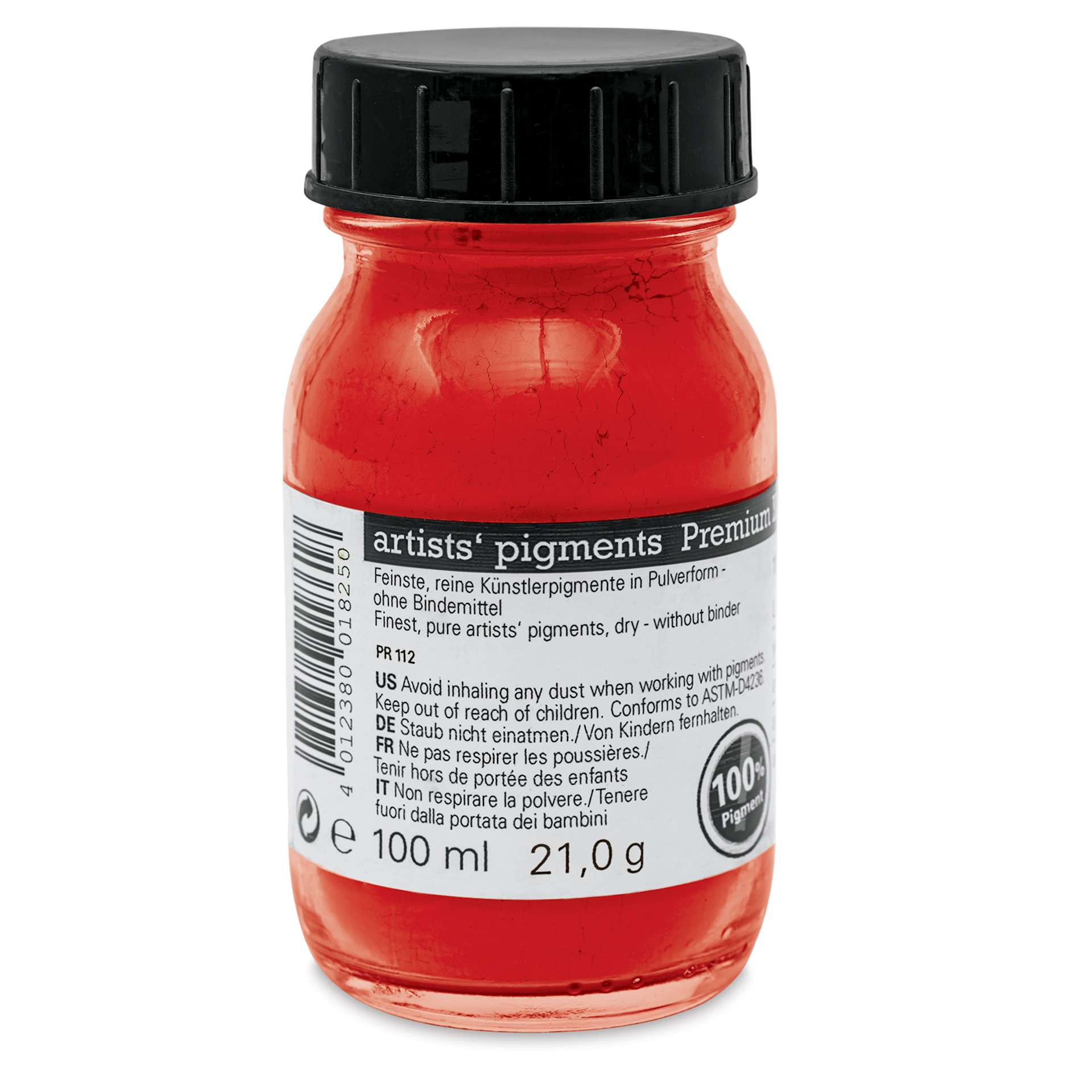 Schmincke Pigment - Naphthol Red, 100 ml Jar back