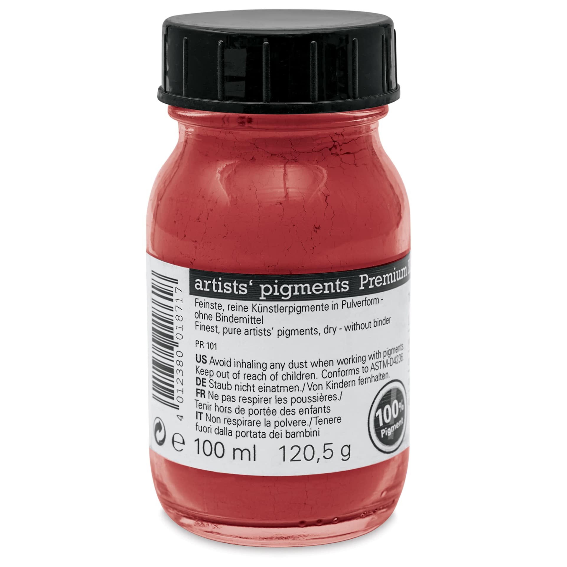 Schmincke Pigment - Pompeiian Red, 100 ml Jar back