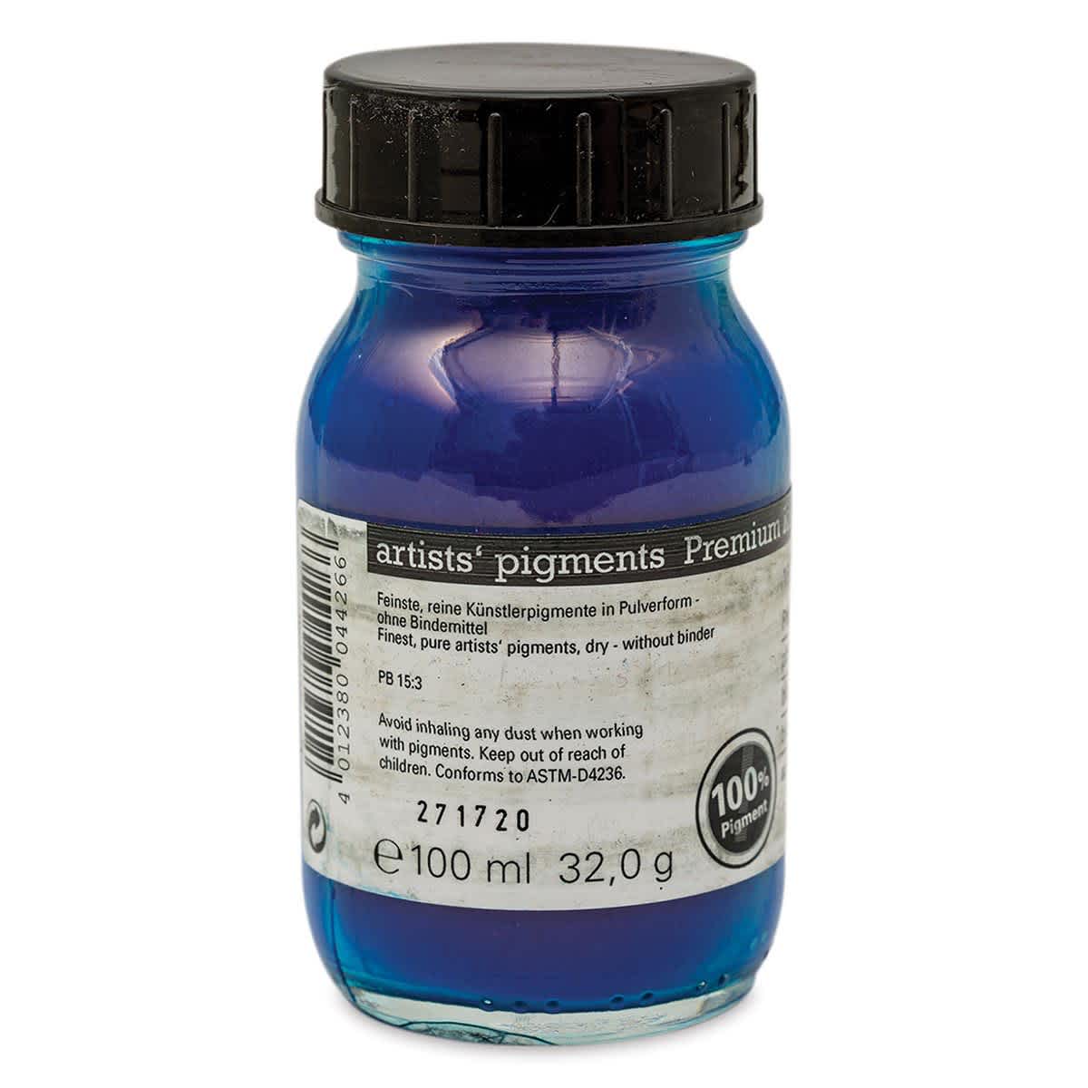 Schmincke Pigment - Phthalo Blue, 100 ml Jar back