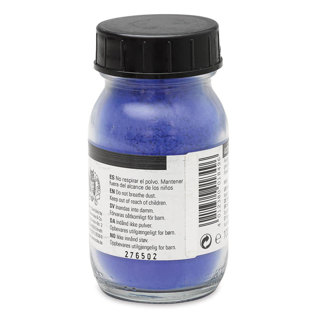 Schmincke Pigment - Ultramarine Blue Deep, 100 ml jar back
