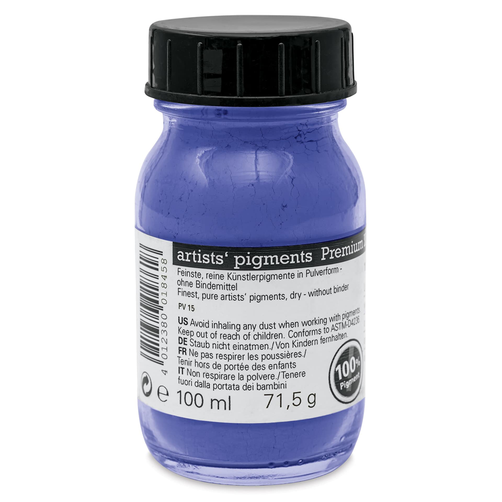 Schmincke Pigment - Ultramarine Violet, 100 ml Jar back