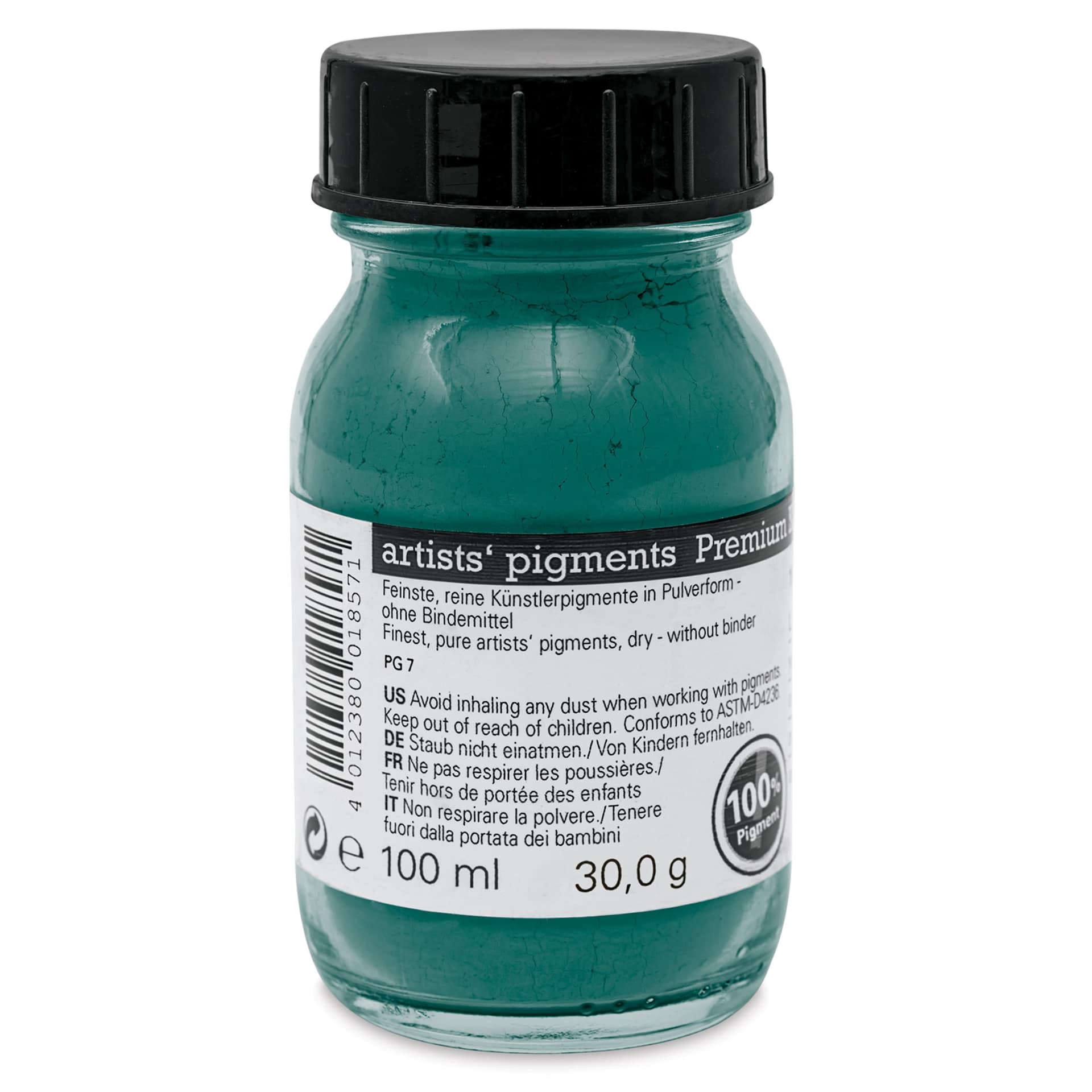 Schmincke Pigment - Phthalo Green Deep, 100 ml Jar back