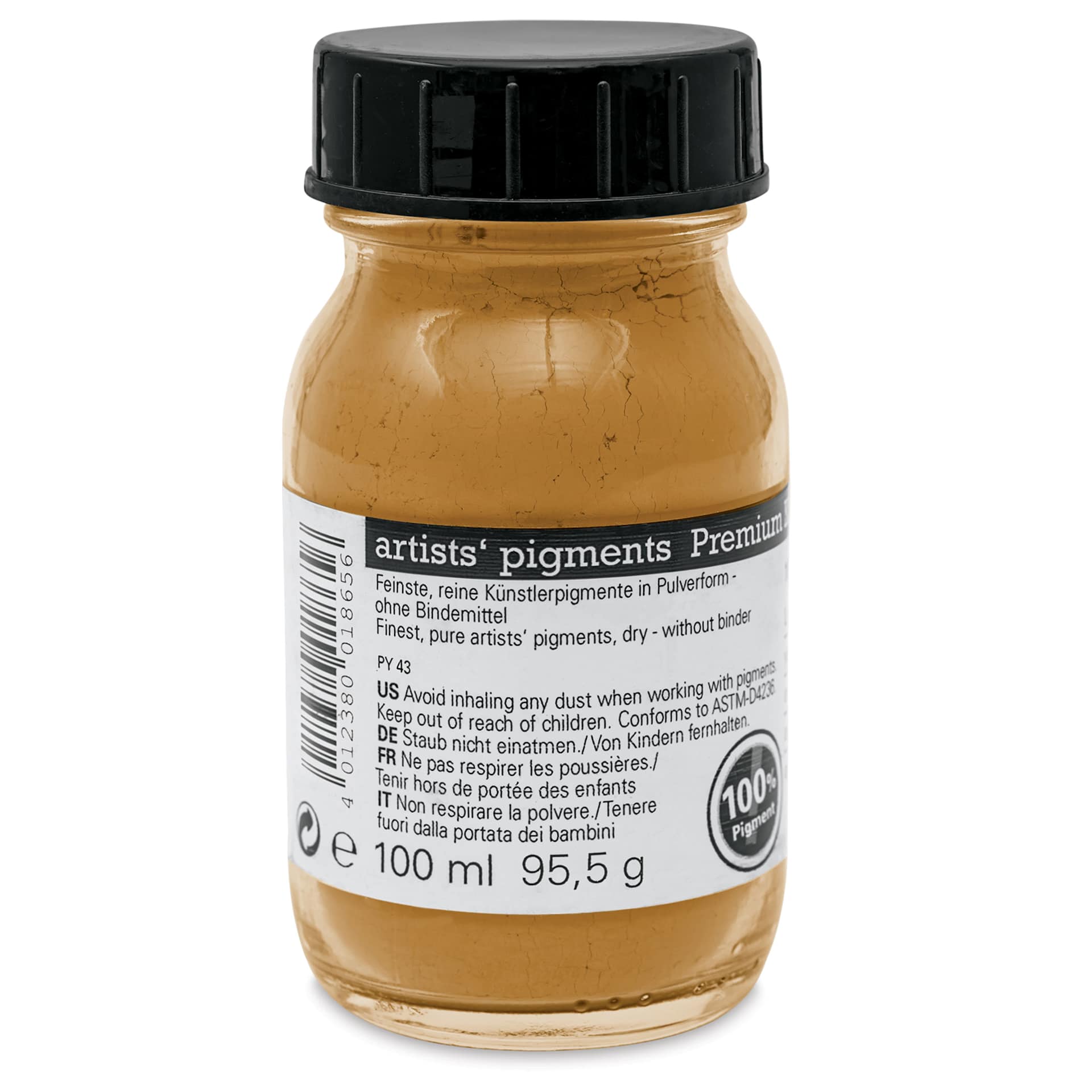 Schmincke Pigment - Gold Ochre, 100 ml Jar back