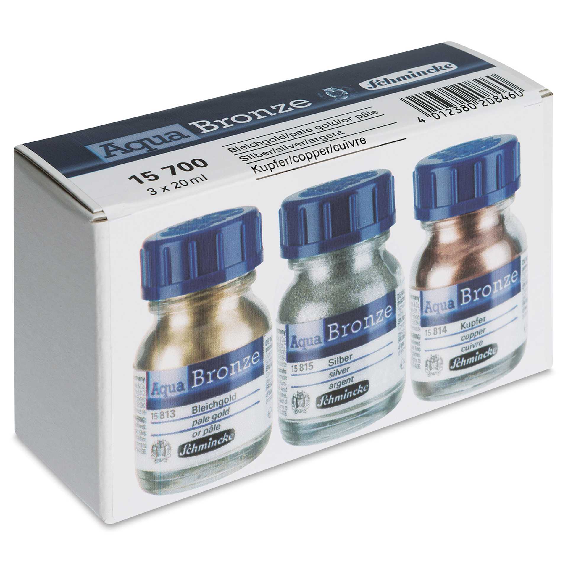 Schmincke Aqua Bronze Powders - Set of 3, 20 ml front of box