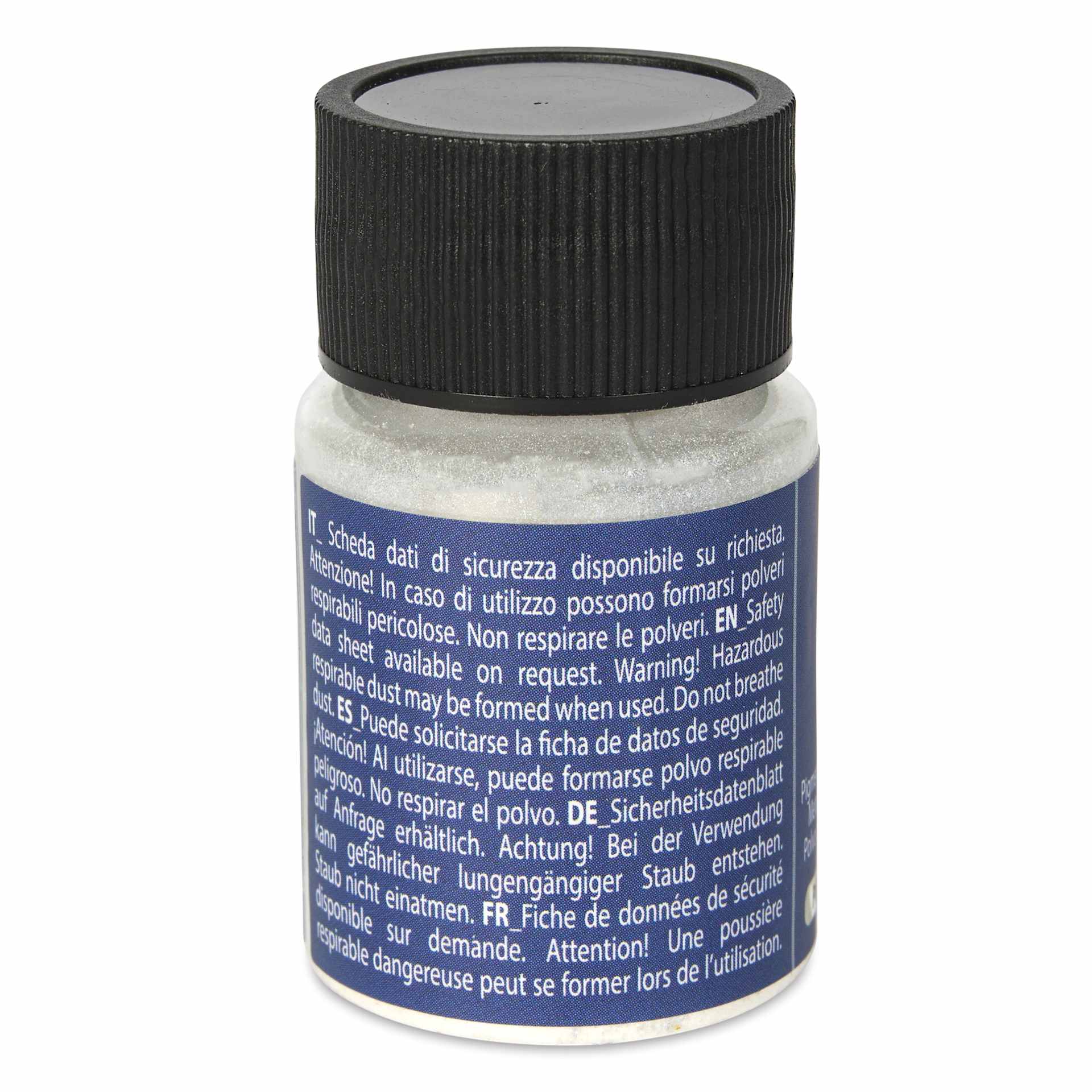 Fleur Powder Pigment - Pearly White (Metallic), 5 g back of bottle
