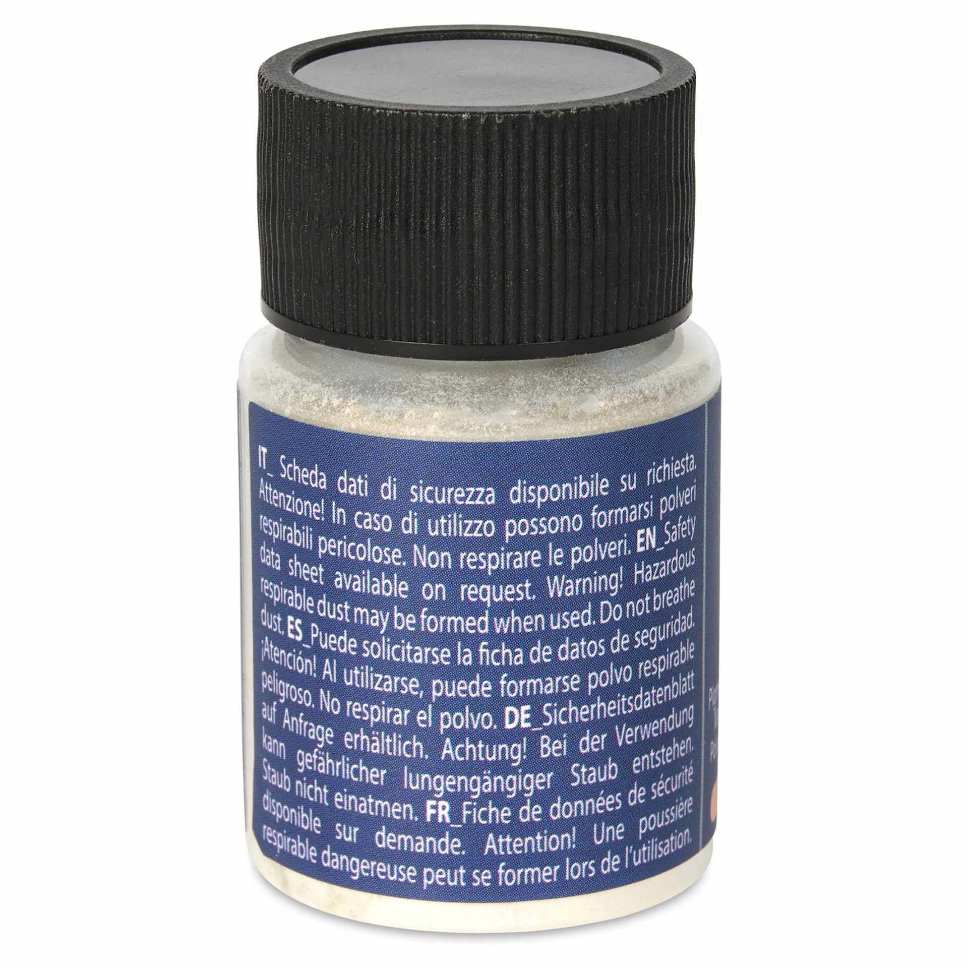 Fleur Powder Pigment - Pearly Pink (Metallic), 5 g side of bottle
