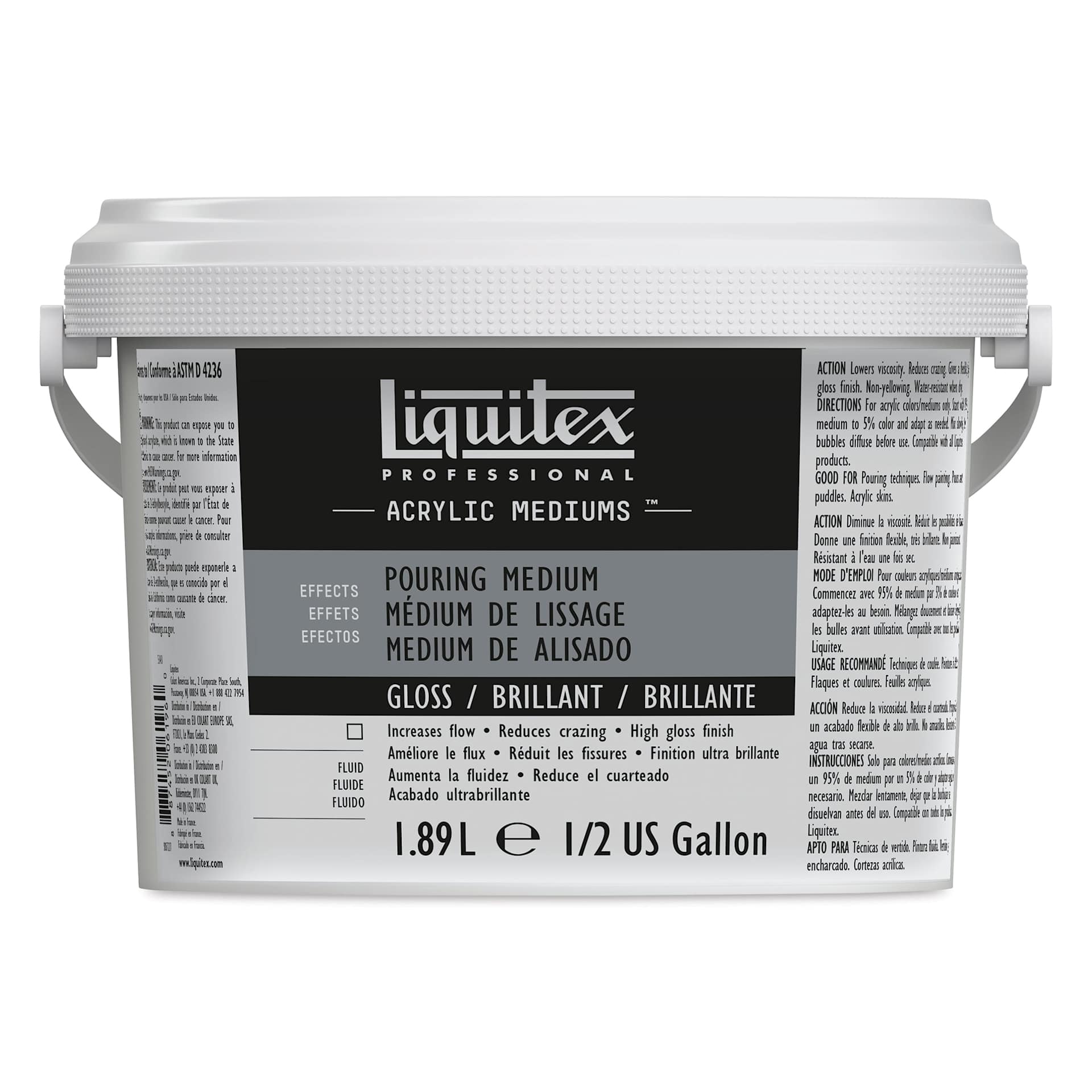 Liquitex Effects Pouring Medium - Gloss, Half Gallon