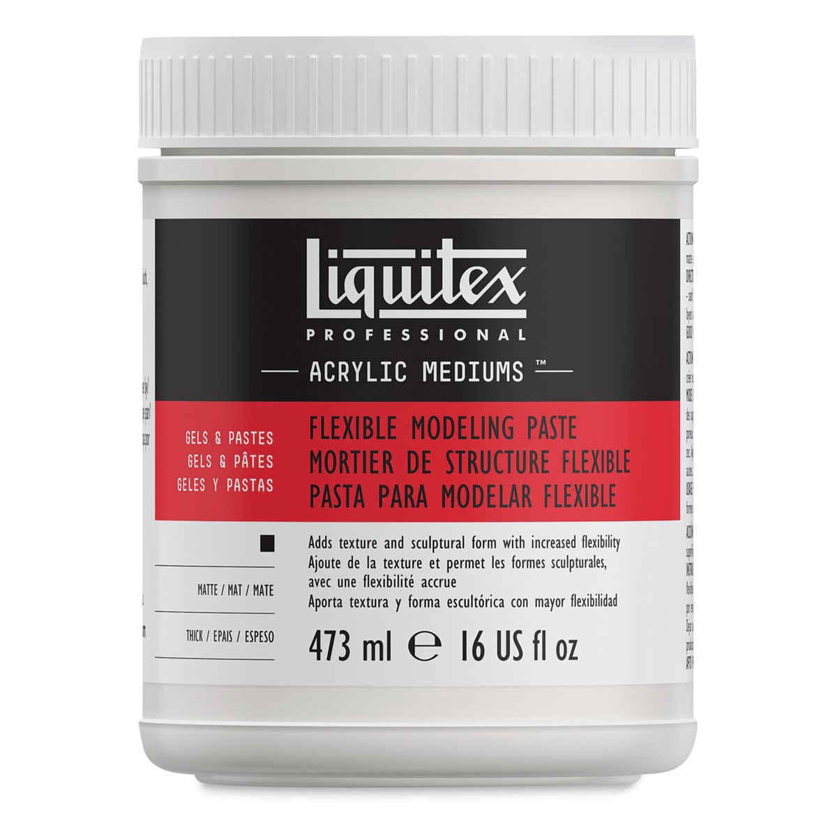 Liquitex Medium - Flexible Modeling Paste - 16 oz jar