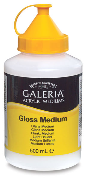 Winsor & Newton Galeria Polymer Mediums - Front of bottle of Gloss Medium