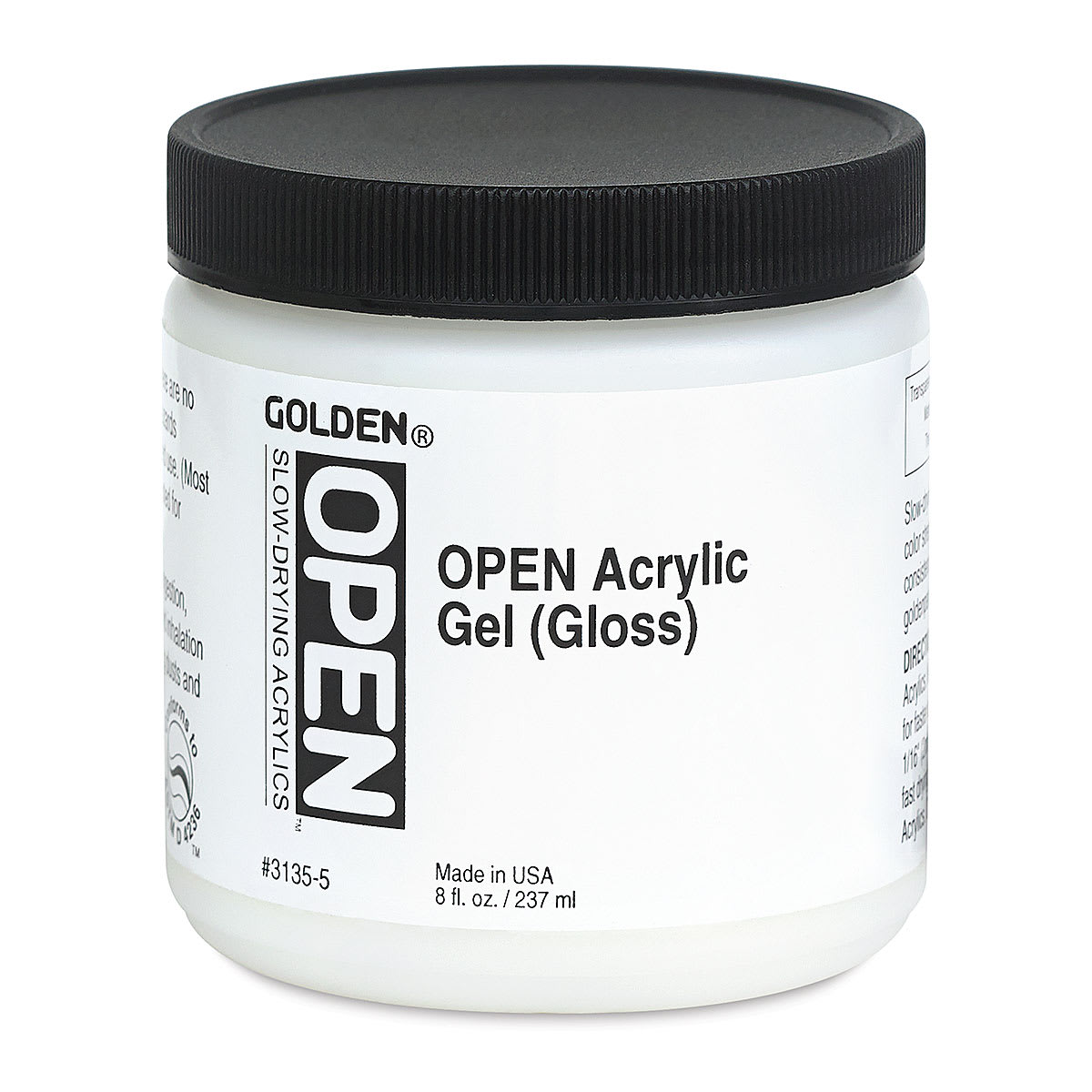 Golden Open Acrylic Gel Medium - Gloss, 8 oz jar Golden Open Acrylic Gel Medium - Gloss, 8 oz jar
