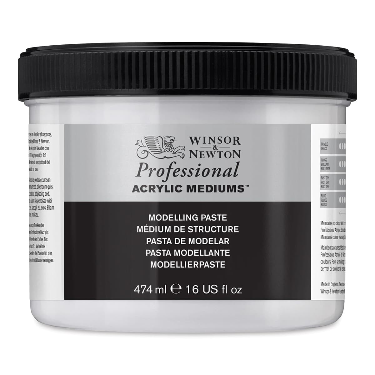 Winsor & Newton Artists' Acrylic Modelling Paste - 474 ml jar