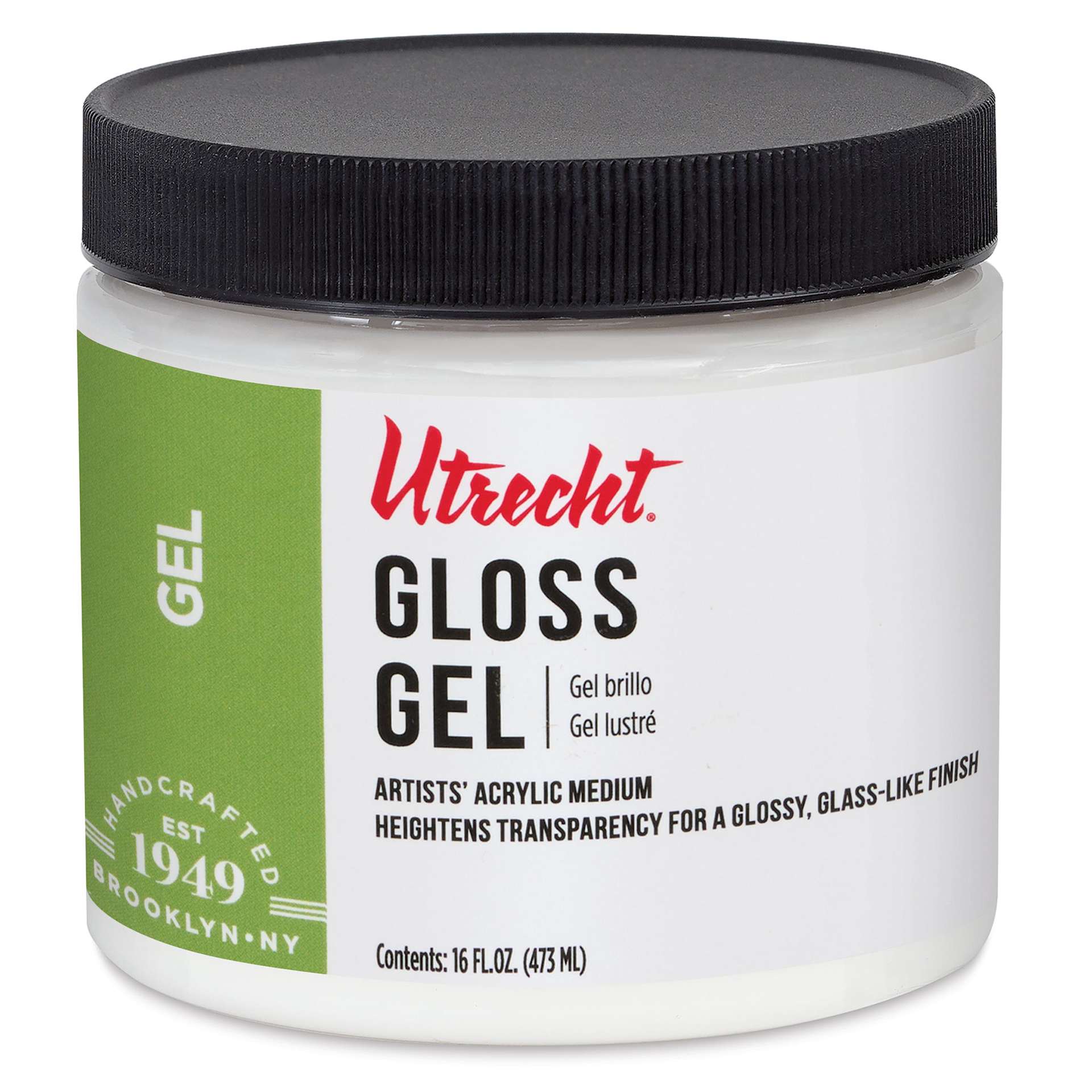 New look! Same formula - Utrecht Artists' Acrylic Gel Medium - Gloss Gel Medium, 16 oz