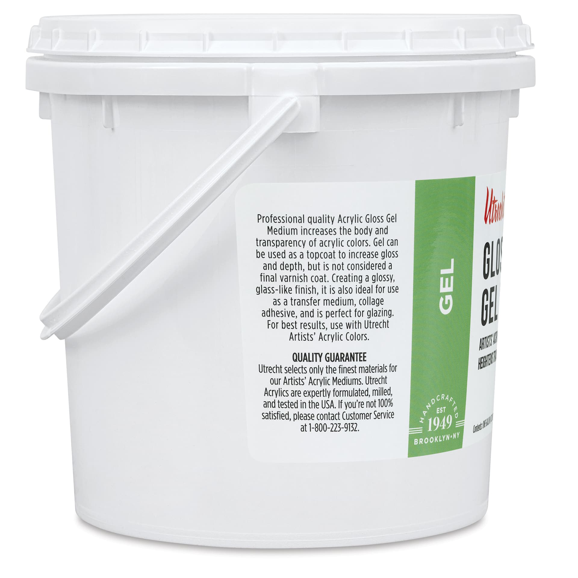 Utrecht Artists' Acrylic Gel Medium - Gloss Gel Medium, 128 oz (left side)