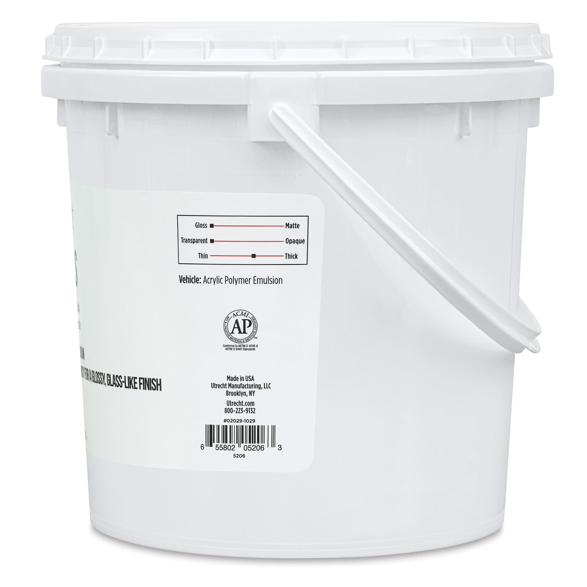 Utrecht Artists' Acrylic Gel Medium - Gloss Gel Medium, 128 oz (right side)