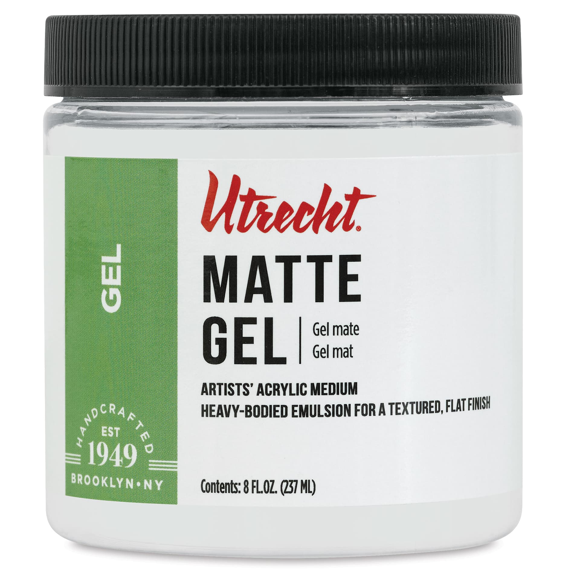 New look! Same formula - Utrecht Artists' Acrylic Gel Medium - Gel Matte Medium, 8 oz